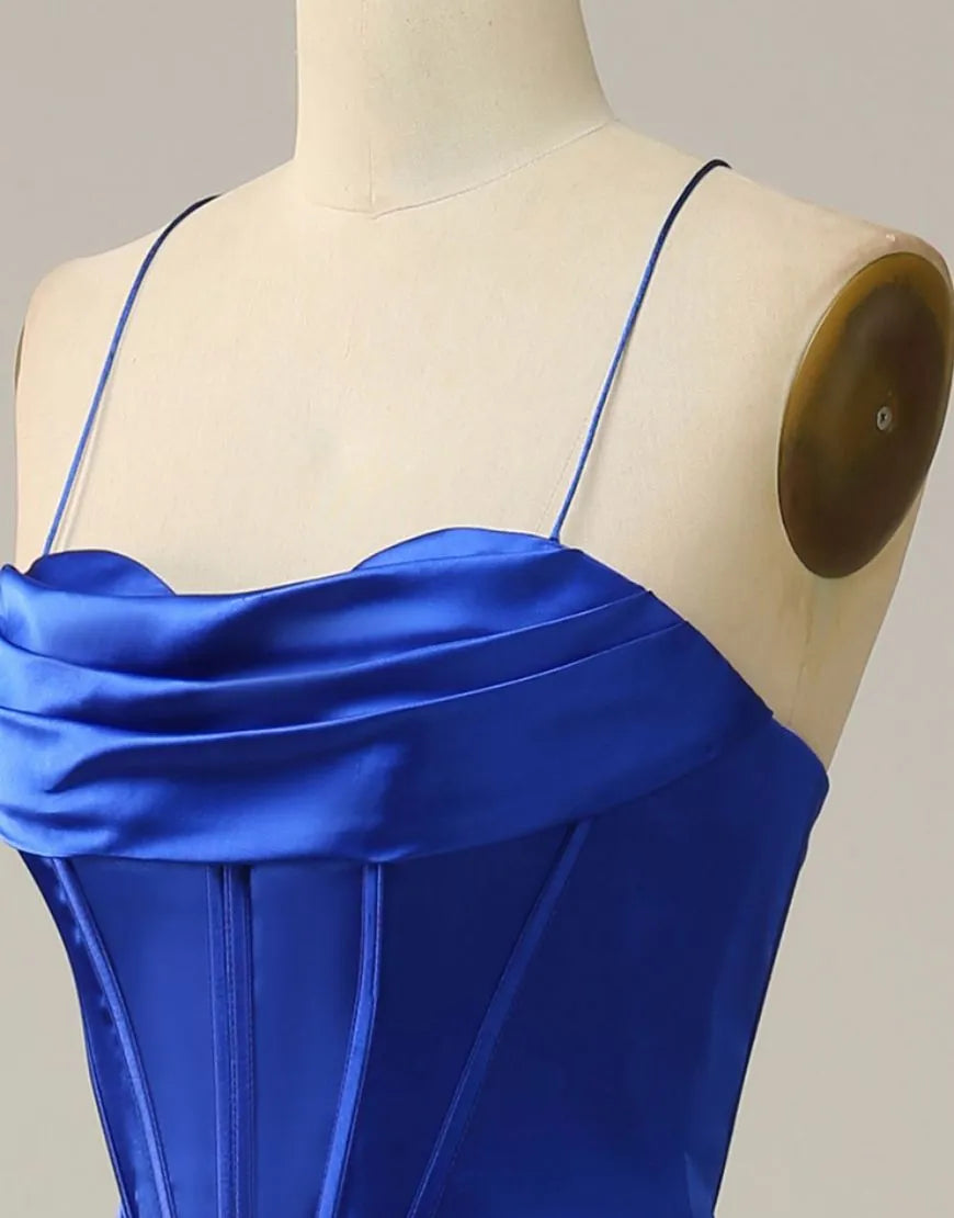 Wholesale Sexy Mermaid Spaghetti Straps Prom Dress With Split long prom dresses with sleeves