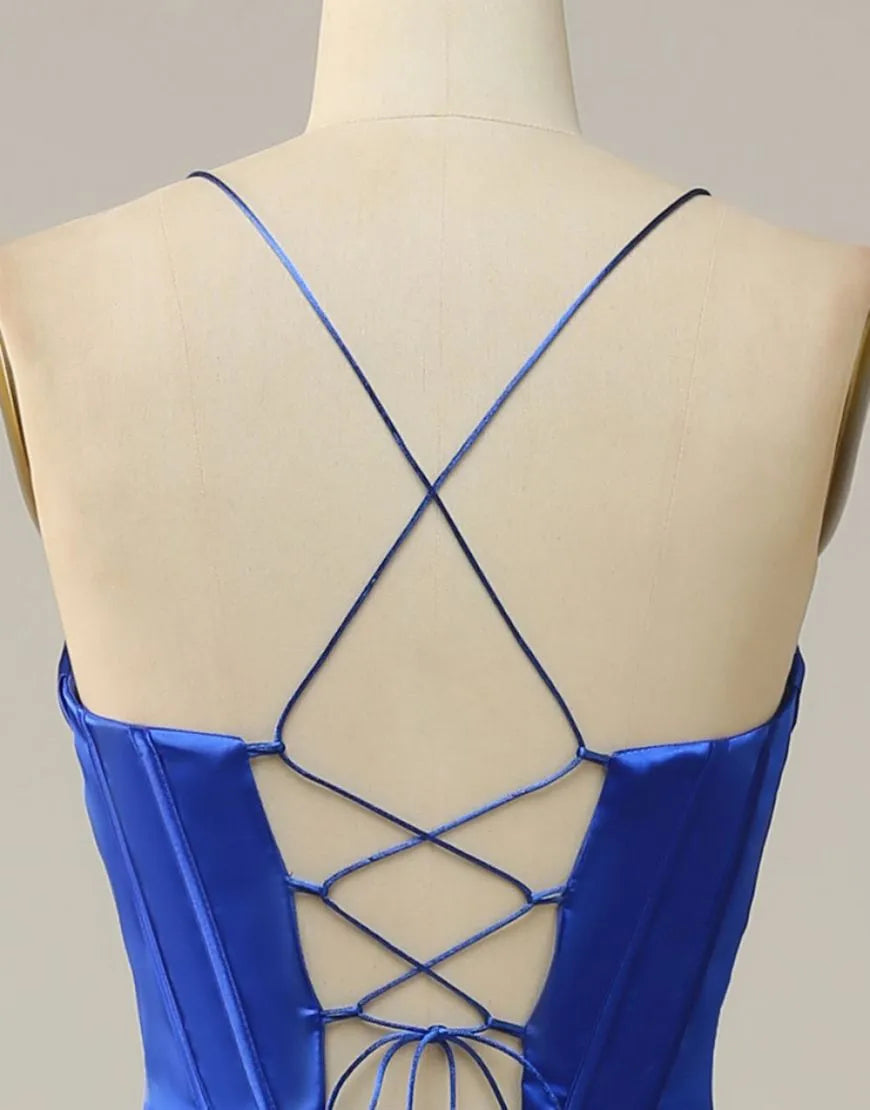 Wholesale Sexy Mermaid Spaghetti Straps Prom Dress With Split long prom dresses with sleeves