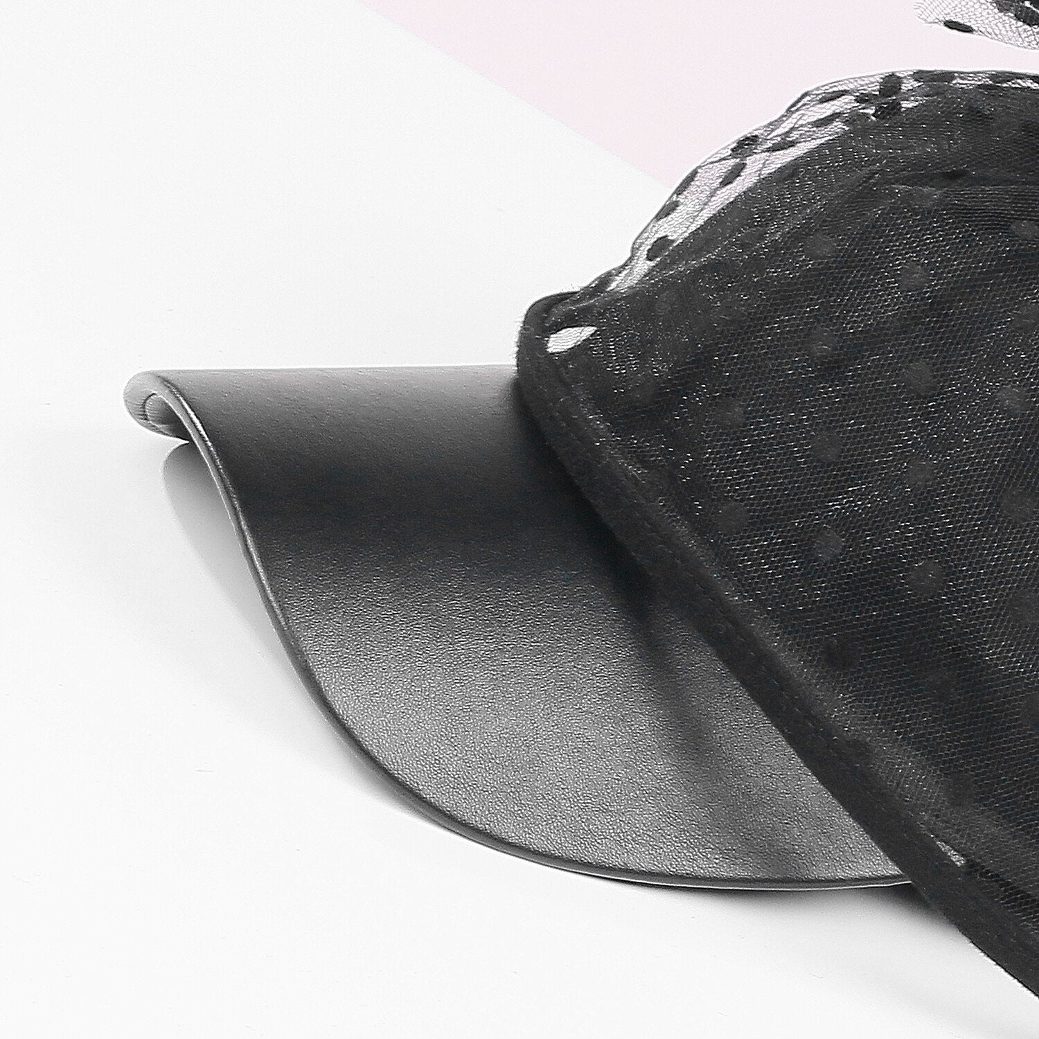 Wholesale Hats Fiber Sun Hat Veil Hat Casual Holiday Simple Retro With Polka Dot Tulle Headpiece Headwear