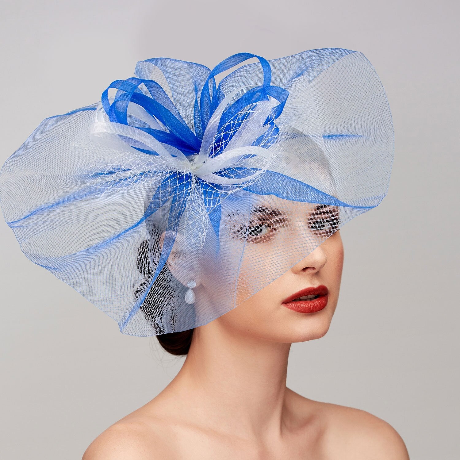 Wholesale Stretch Stripes / Net Fascinators Kentucky Derby Hat/ Headpiece with Bowknot / Cap 1 PC Wedding / Horse Race / Melbourne Cup Headpiece