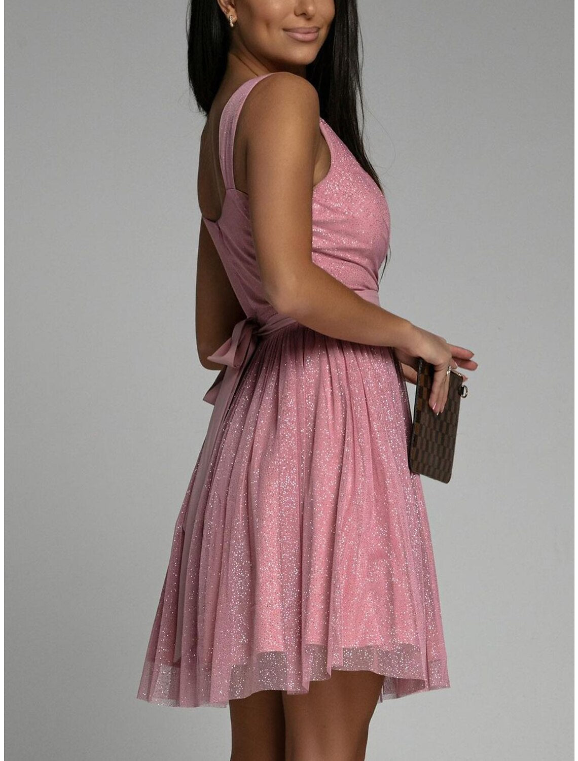 Wholesale Women's Party Dress Homecoming Dress Cocktail Dress Mini Dress Pink Red Beige Sleeveless Pure Color Ruched Fall Winter Autumn Spaghetti Strap Fashion Wedding Guest Vacation Slim