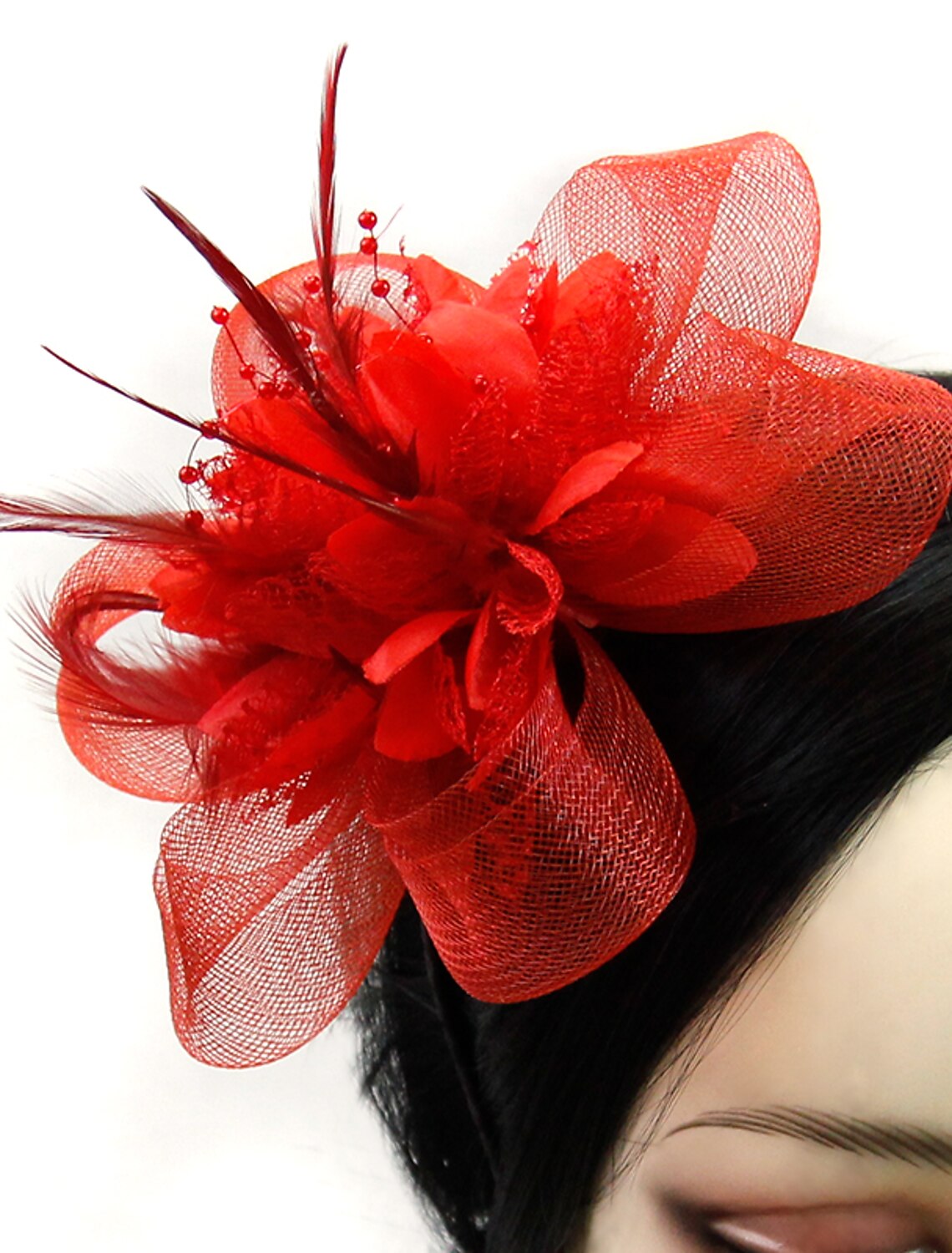 Wholesale Tulle / Feather / Net Headbands / Fascinators / Hats with 1 Piece Wedding / Special Occasion / Tea Party Headpiece