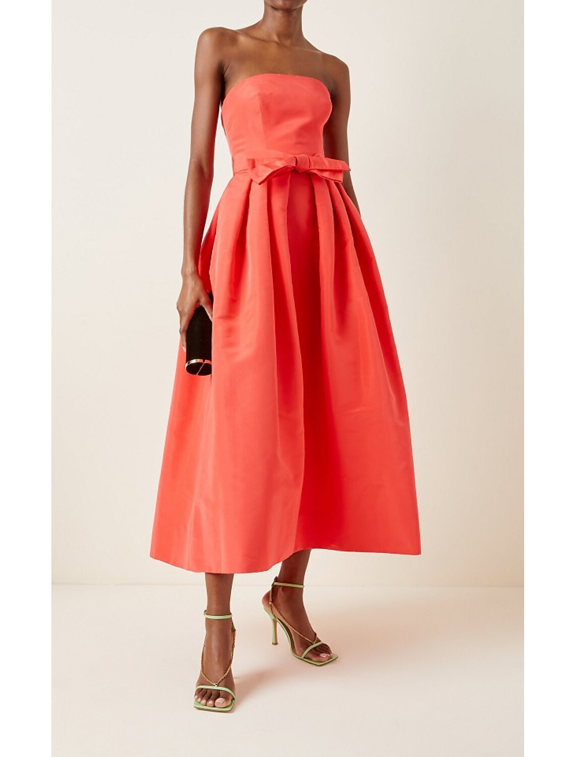 Wholesale A-Line Cocktail Dresses Minimalist Dress Homecoming Wedding Guest Tea Length Sleeveless Strapless Satin with Sash / Ribbon Pure Color