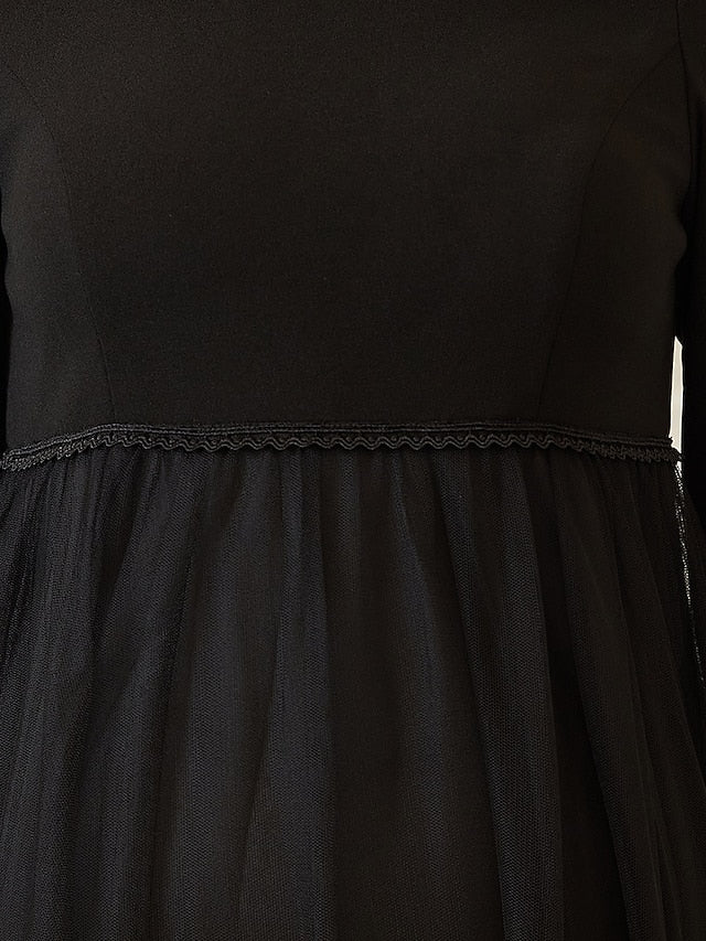 Wholesale A-Line Mother of the Bride Dress Maternity Elegant Off Shoulder Floor Length Tulle Long Sleeve with Tier