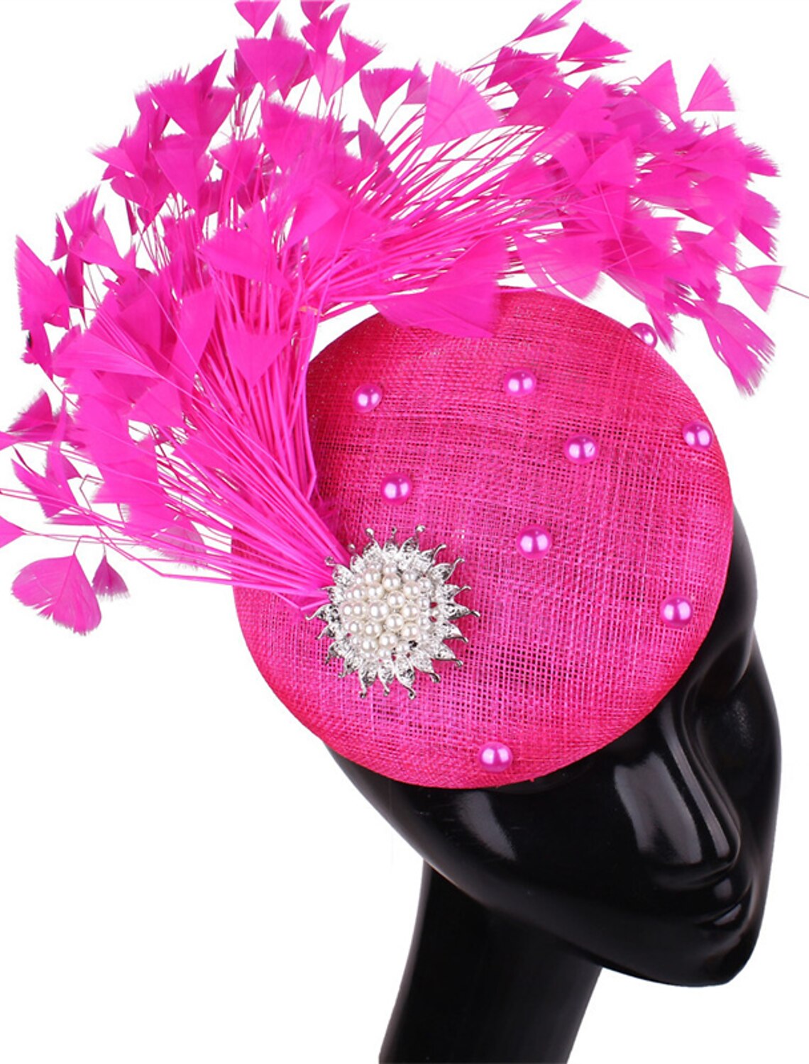 Wholesale Fascinators Hats Headpiece Flax Formal Kentucky Derby Horse Race Ladies Day Cocktail Fashion Glam Elegant With Feather Headpiece Headwear