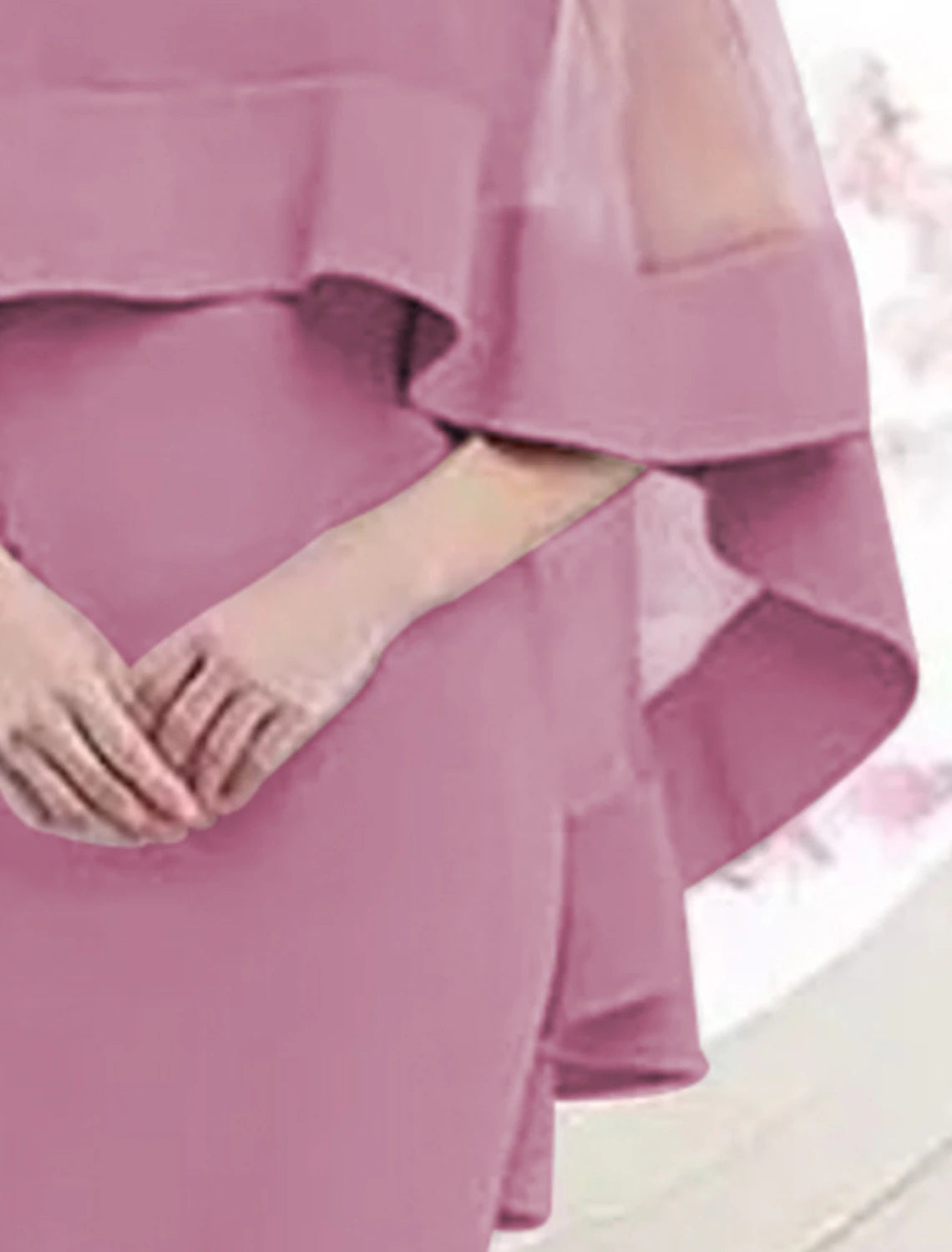 Wholesale Sheath / Column Mother of the Bride Dress Elegant Square Neck Knee Length Satin Tulle 3/4 Length Sleeve with Appliques