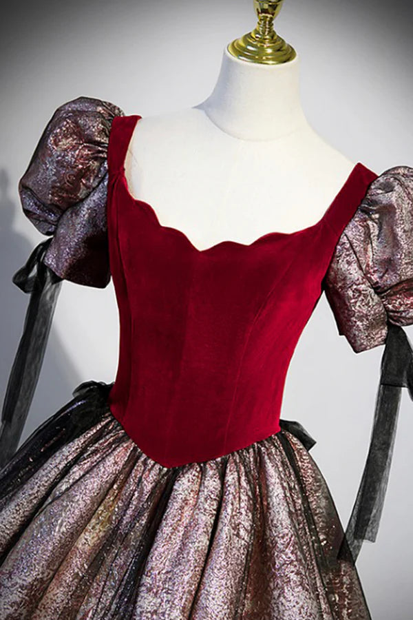 Wholesale Chic A-Line Short Sleeve Prom Dress Cute Evening Party Dress