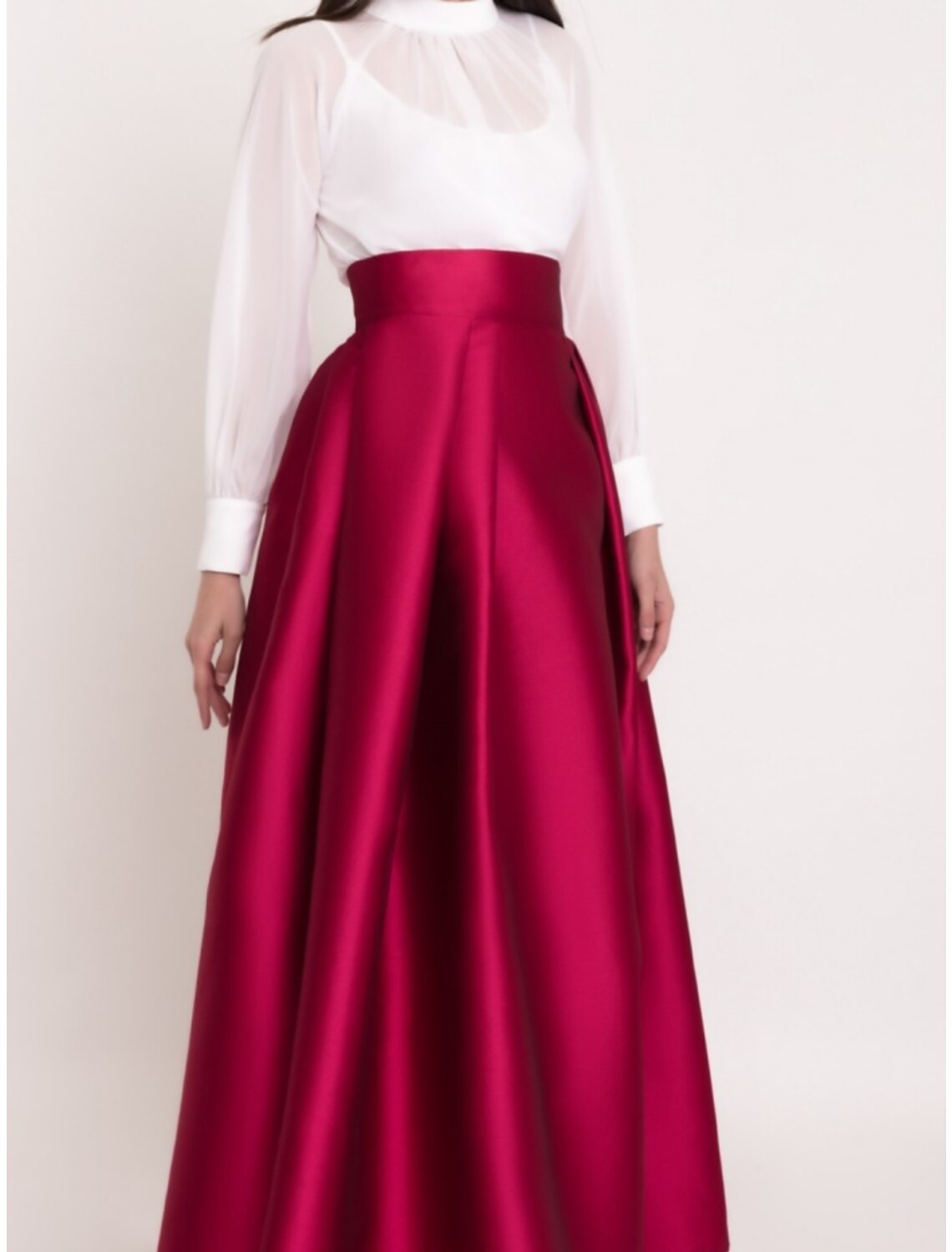 Wholesale A-Line Mother of the Bride Dress Wedding Guest Elegant Jewel Neck Ankle Length Satin Long Sleeve with Ruching