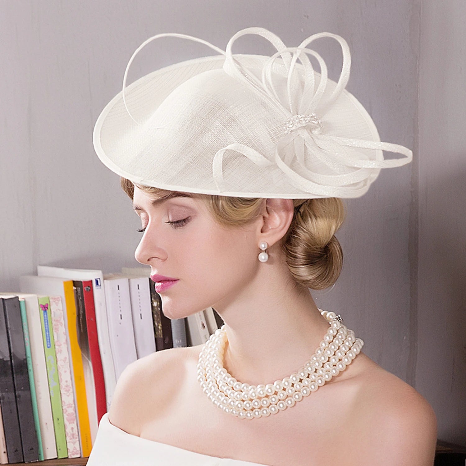 Wholesale Flax / Rhinestone / Feather Kentucky Derby Hat / Fascinators / Hats with Floral 1pc Wedding / Special Occasion / Tea Party Headpiece