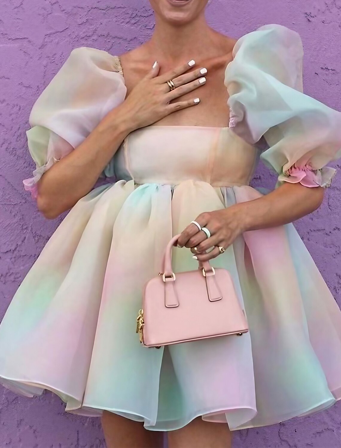 Wholesale Women's Party Dress Homecoming Dress Holiday Dress Mini Dress Black White Red Short Sleeve Color Gradient Mesh Spring Summer Square Neck Fashion Party Vacation Summer Dress Slim