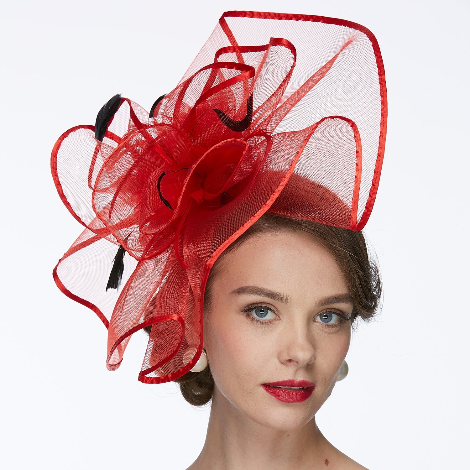 Wholesale Net Kentucky Derby Hat / Fascinators / Hats with 1 Piece Wedding / Special Occasion / Tea Party Headpiece