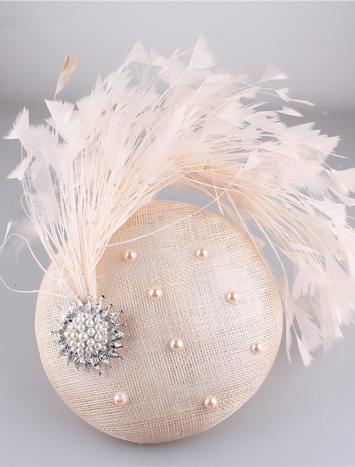 Wholesale Fascinators Hats Headpiece Flax Formal Kentucky Derby Horse Race Ladies Day Cocktail Fashion Glam Elegant With Feather Headpiece Headwear