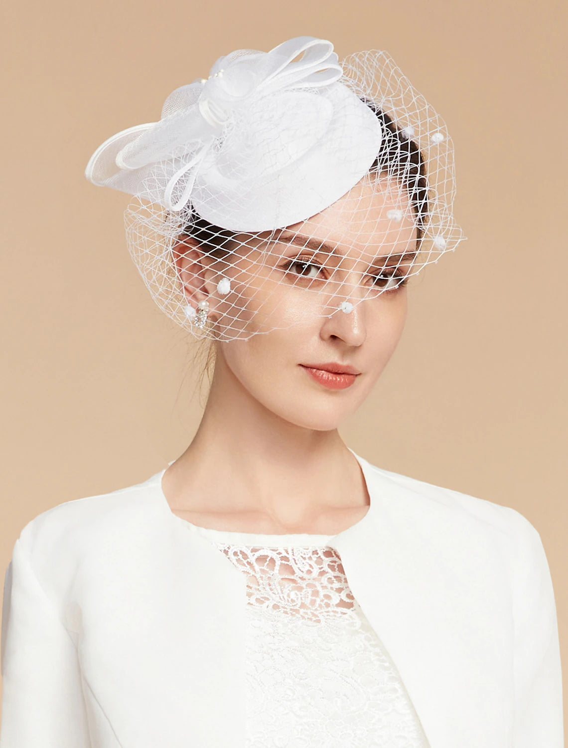 Wholesale Feathers / Net Fascinators / Hats / Headpiece with Feather / Cap / Flower 1 PC Wedding / Horse Race / Ladies Day Headpiece