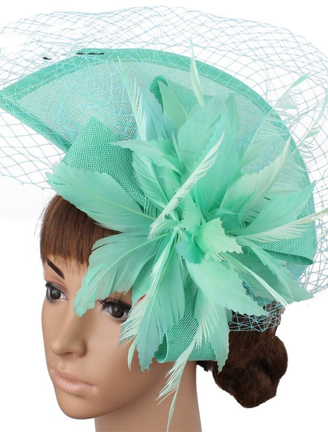 Wholesale Fascinators Hats Headpiece Sinamay Formal Kentucky Derby Horse Race Ladies Day Church Elegant Lady British With Feather Tulle Headpiece Headwear