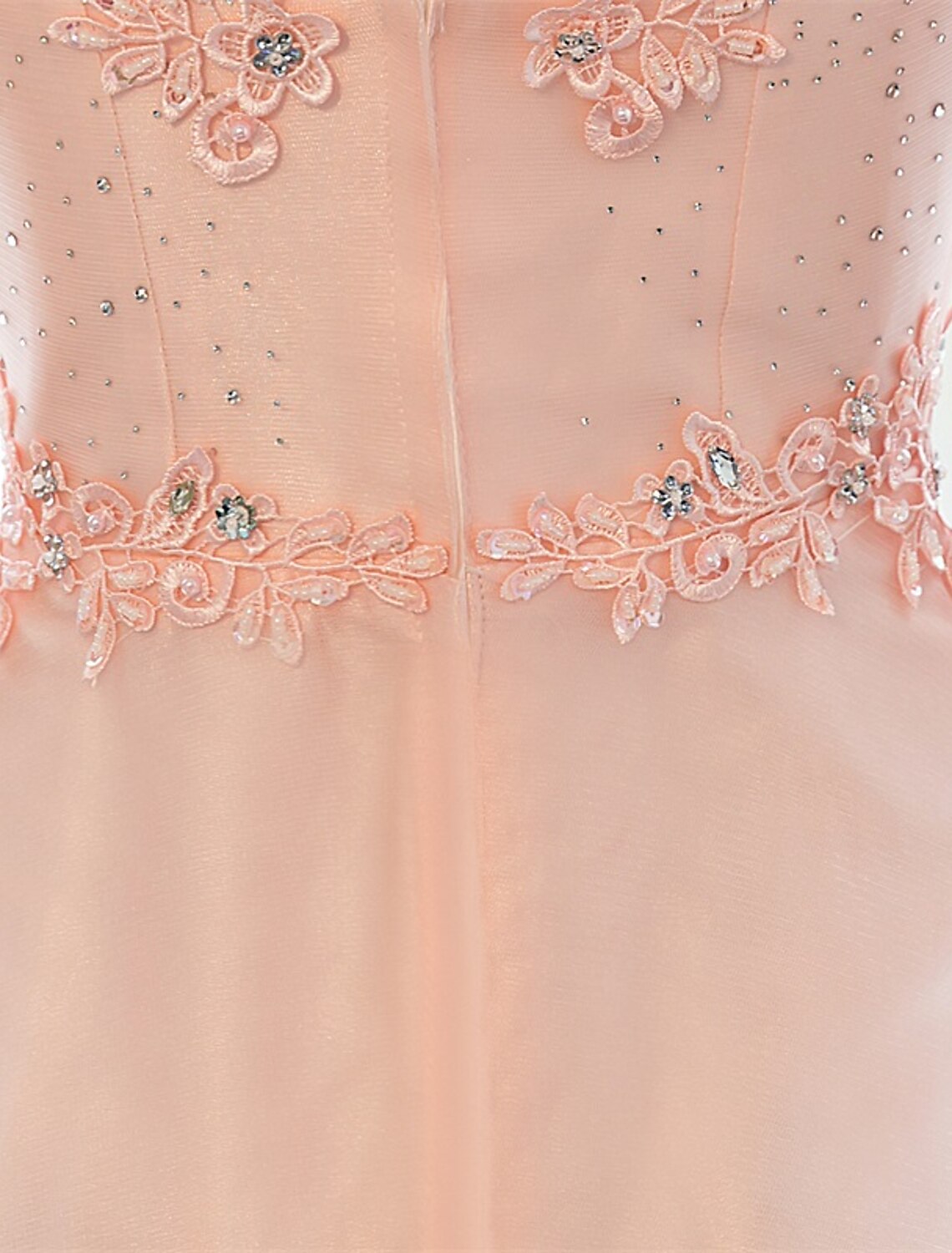 Wholesale  Sheath / Column Dress Wedding Guest Prom Floor Length Sleeveless Illusion Neck Satin with Crystals Appliques