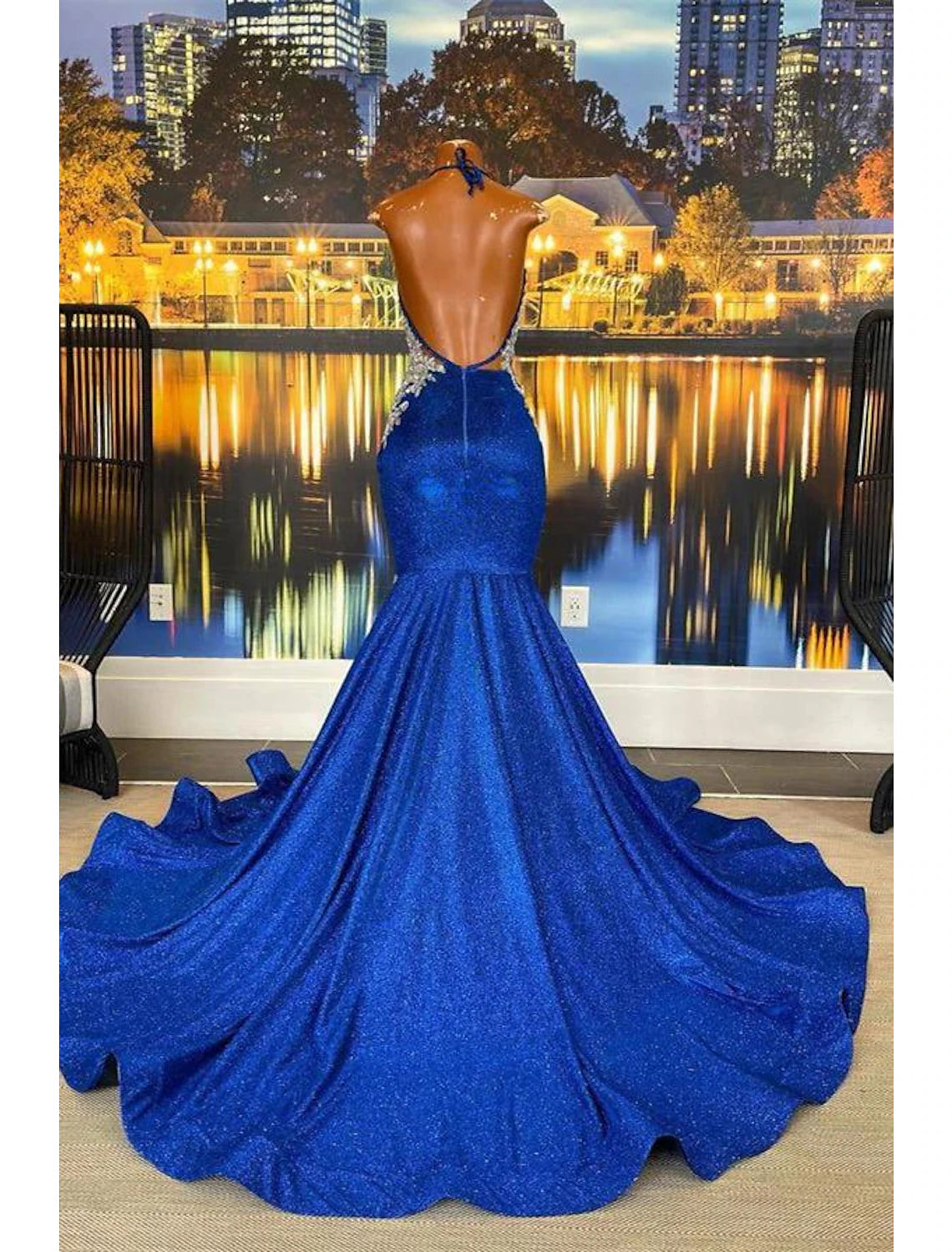 Wholesale  A-Line Prom Dresses Floral Dress Carnival Cocktail Party Court Train Sleeveless Strapless African American Lace Backless with Appliques