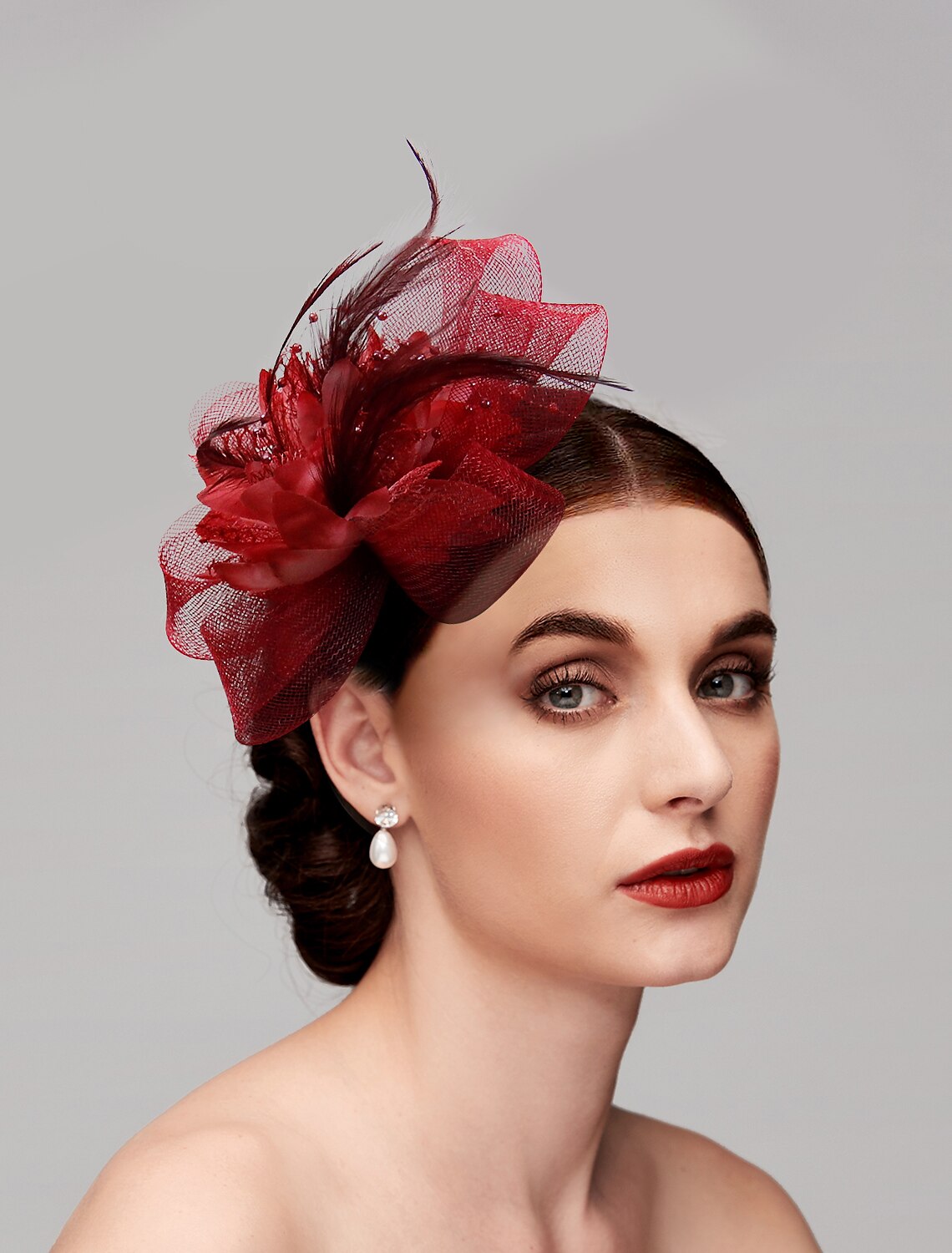 Wholesale Tulle / Feather / Net Headbands / Fascinators / Hats with 1 Piece Wedding / Special Occasion / Tea Party Headpiece