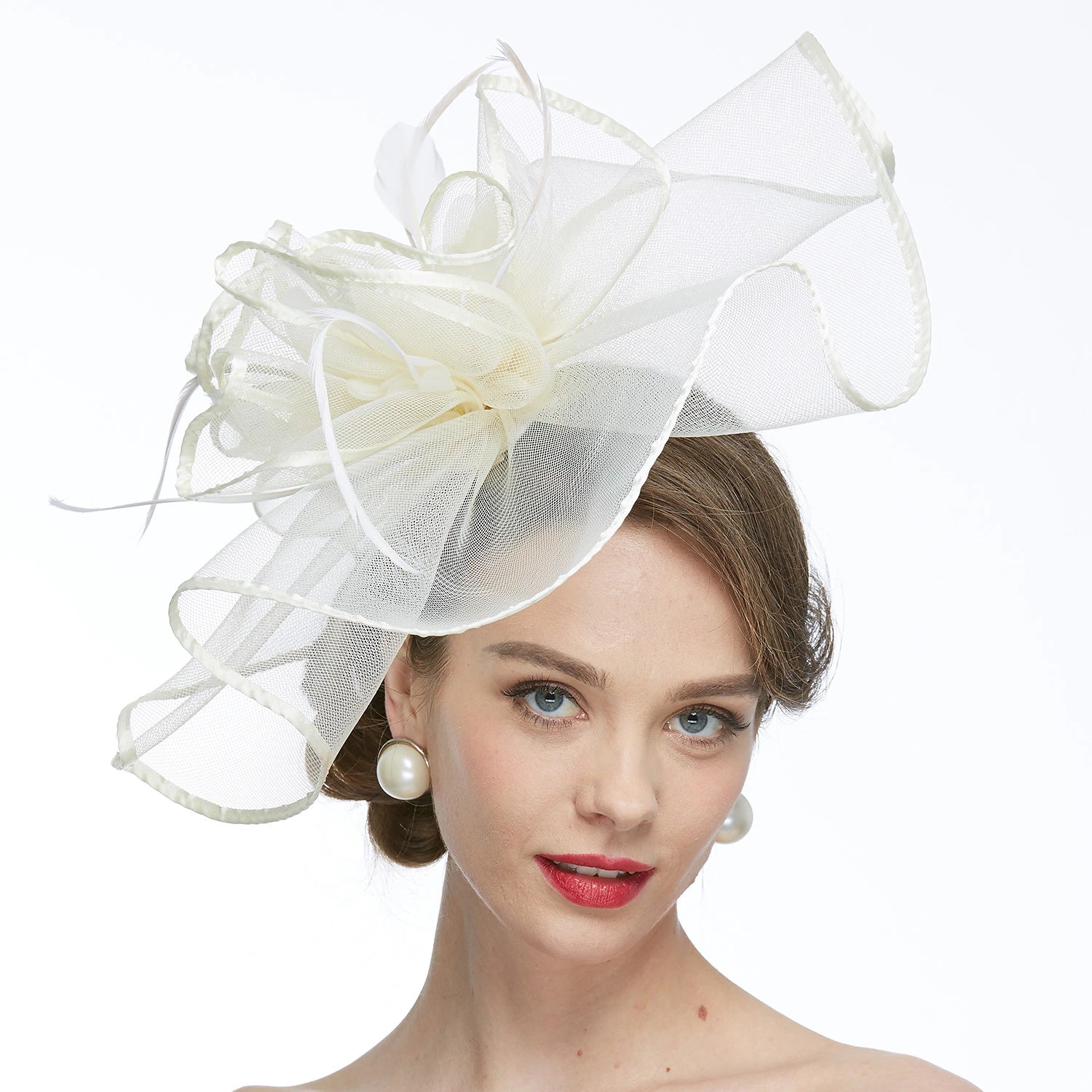 Wholesale Net Kentucky Derby Hat / Fascinators / Hats with 1 Piece Wedding / Special Occasion / Tea Party Headpiece