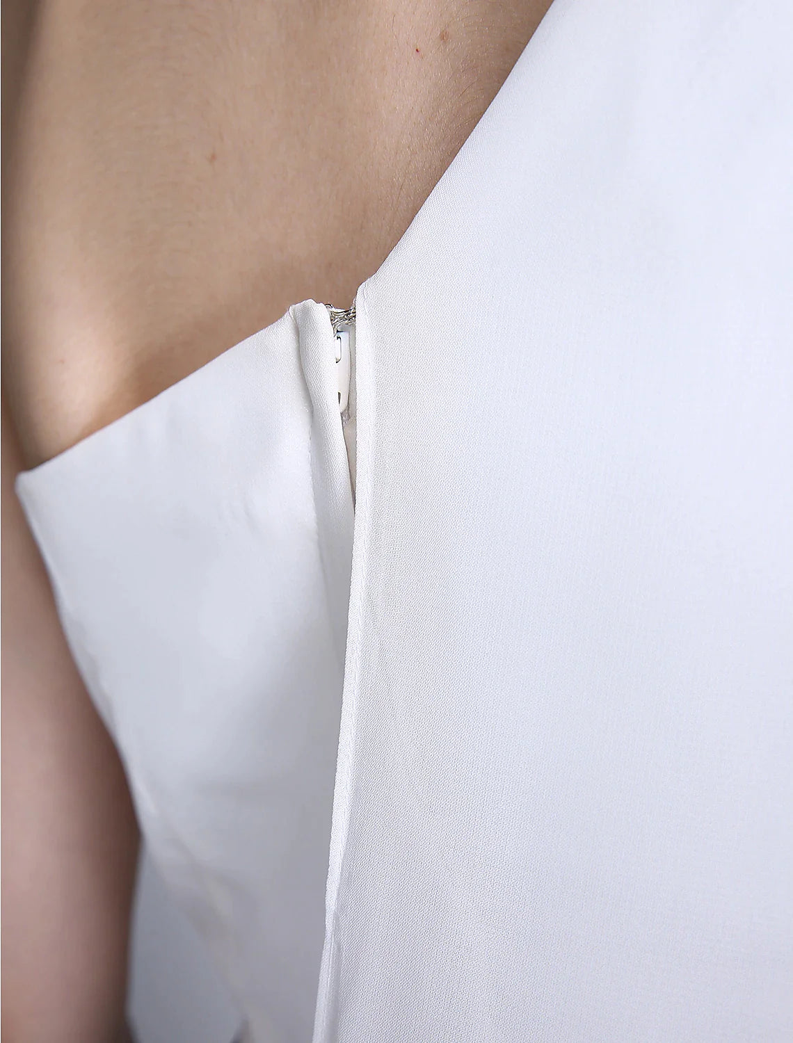 Wholesale Mermaid / Trumpet Mother of the Bride Dress Color Block One Shoulder Ankle Length Chiffon Sleeveless No with Split Front