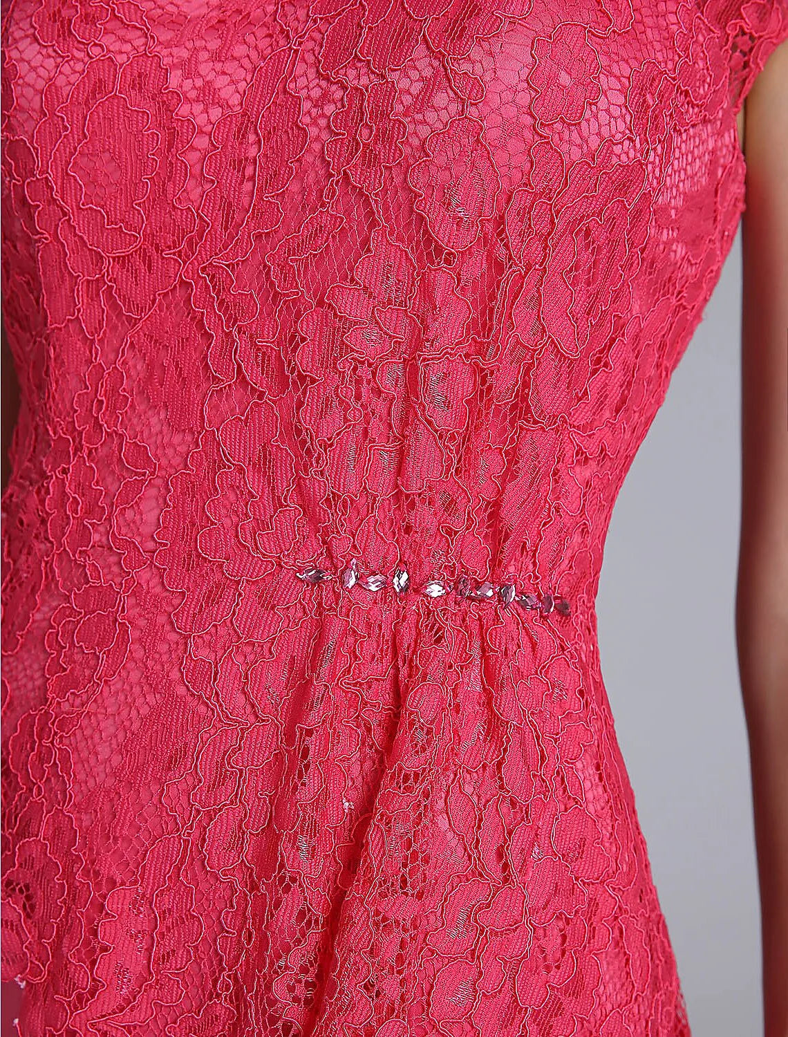 Wholesale Mermaid / Trumpet Mother of the Bride Dress Elegant V Neck Sweep / Brush Train Satin Lace Short Sleeve No with Lace