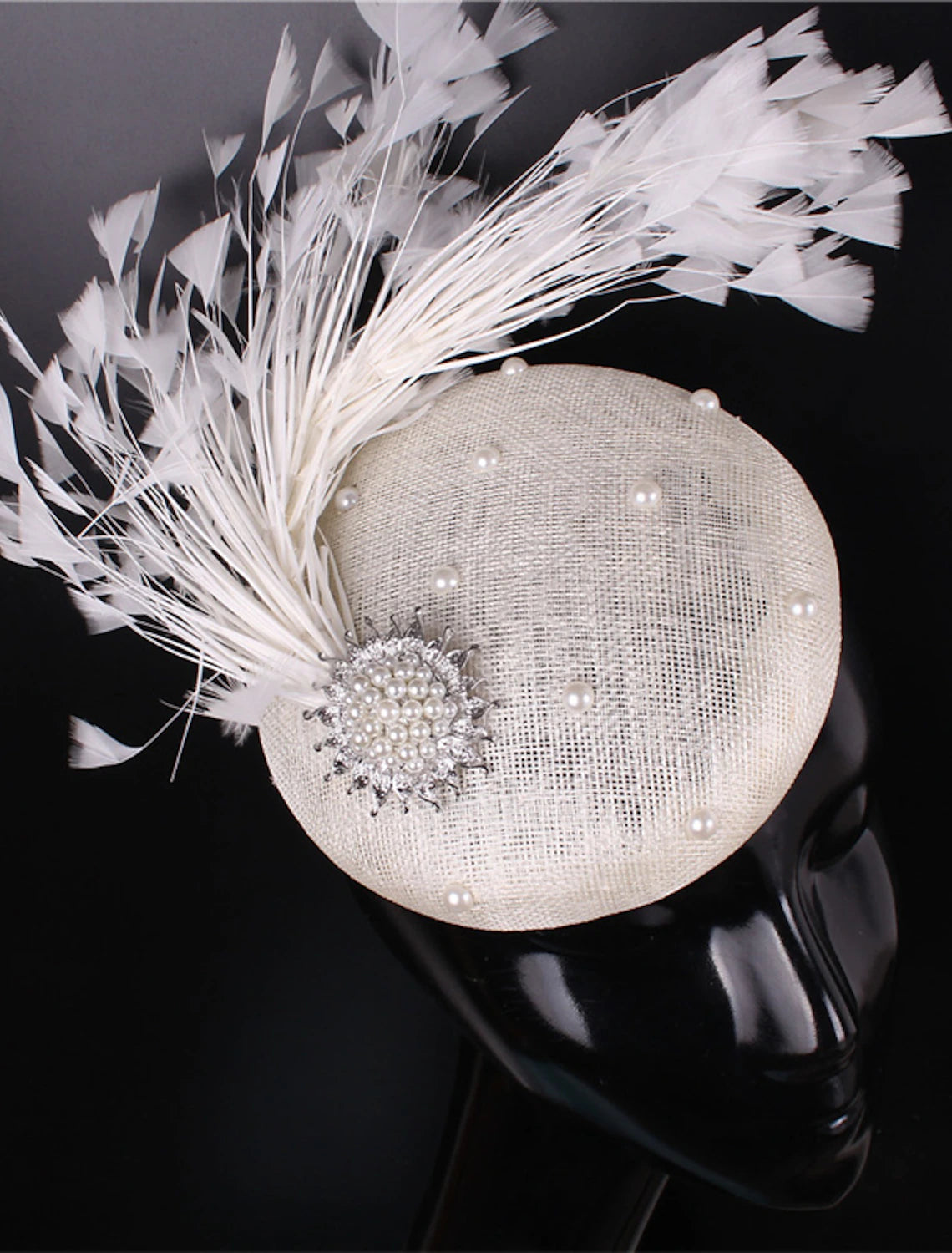 Wholesale Fascinators Hats Headpiece Flax Formal Kentucky Derby Horse Race Ladies Day Cocktail Fashion Glam Elegant With Feather Headpiece Headwear