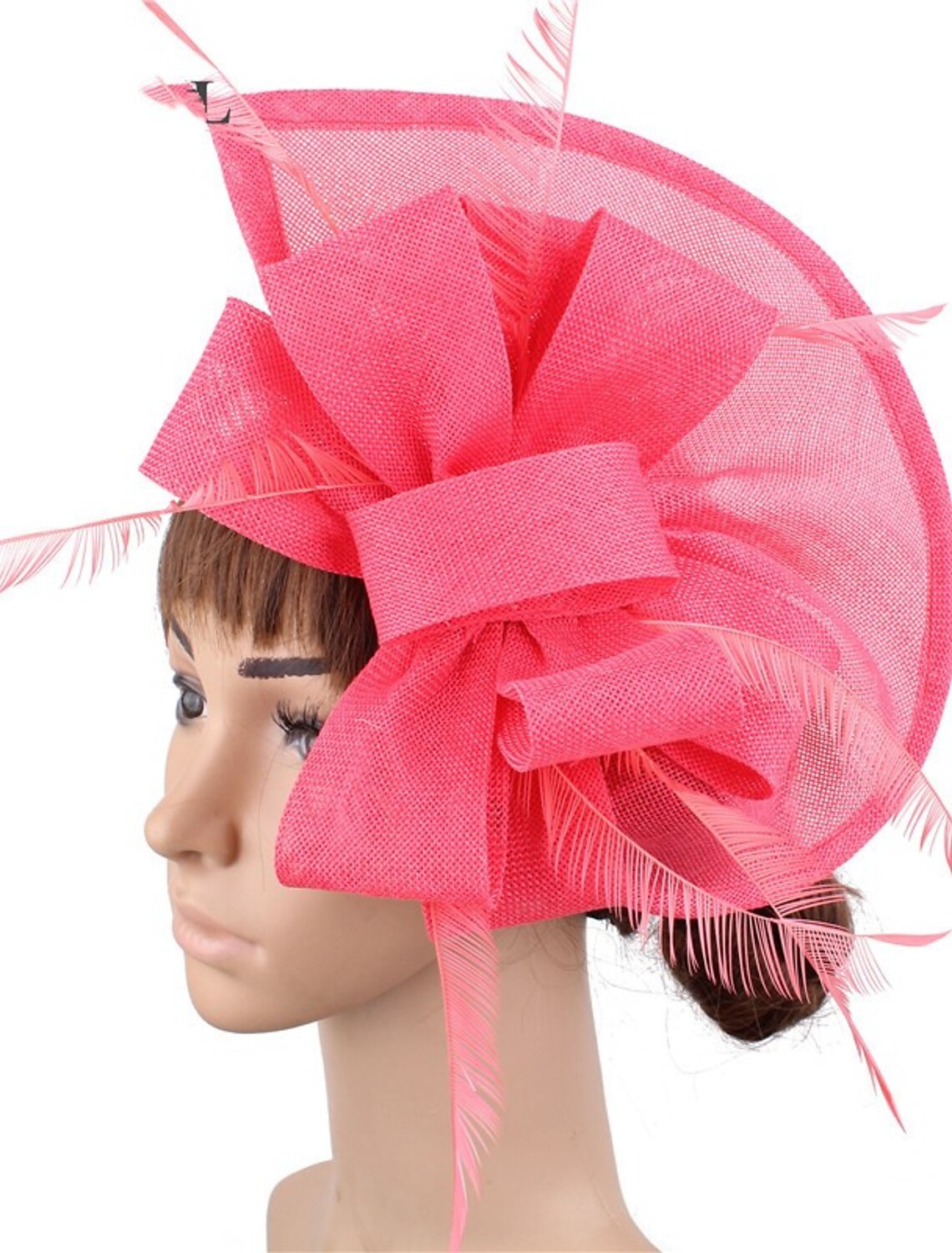 Wholesale Fascinators Faux Linen Kentucky Derby Horse Race Cocktail Royal Astcot Retro Elegant With Feather Bowknot Headpiece Headwear