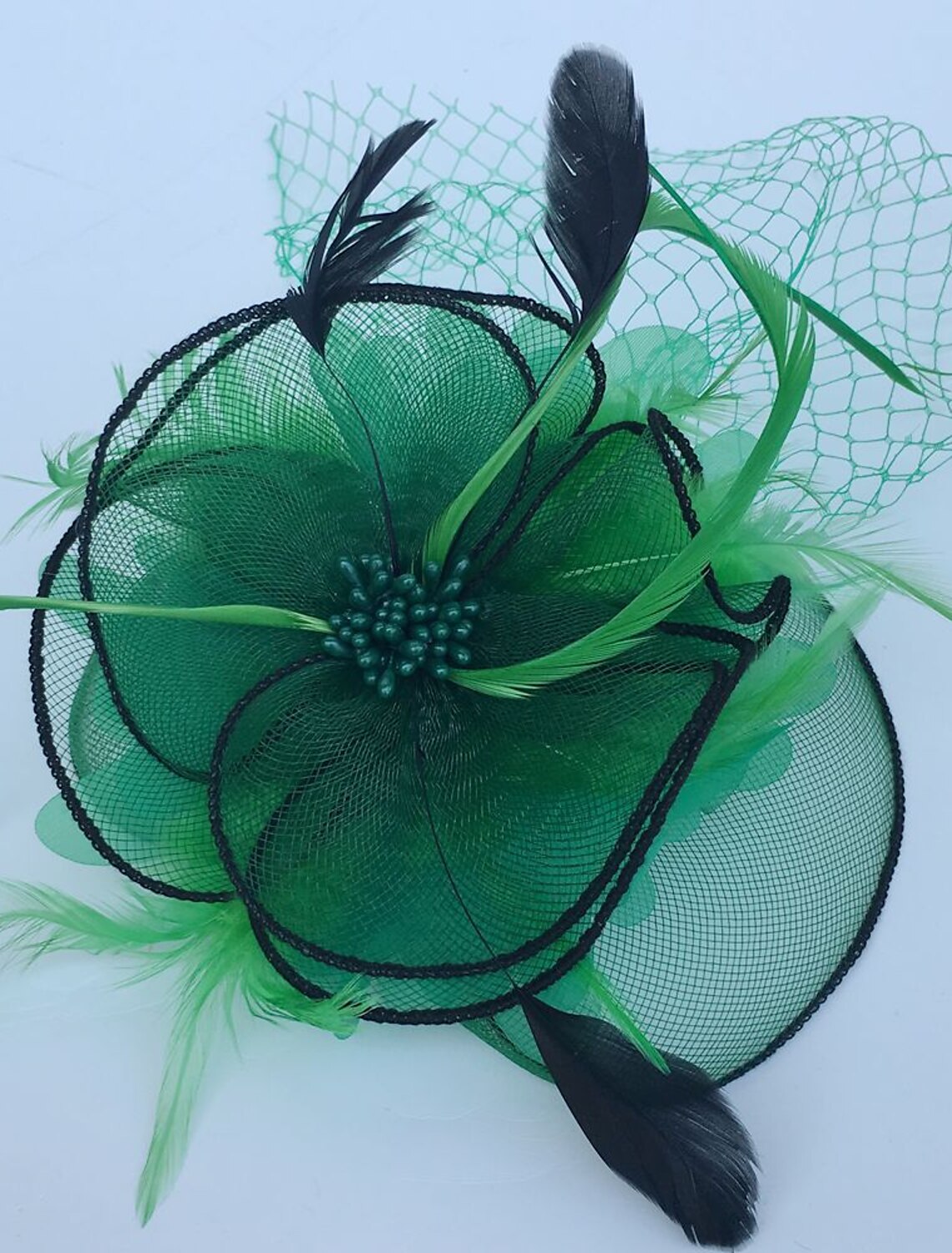 Wholesale Feather / Net Fascinators Kentucky Derby Hat / Headwear / Birdcage Veils with Floral 1PC Wedding / Special Occasion / Tea Party Headpiece
