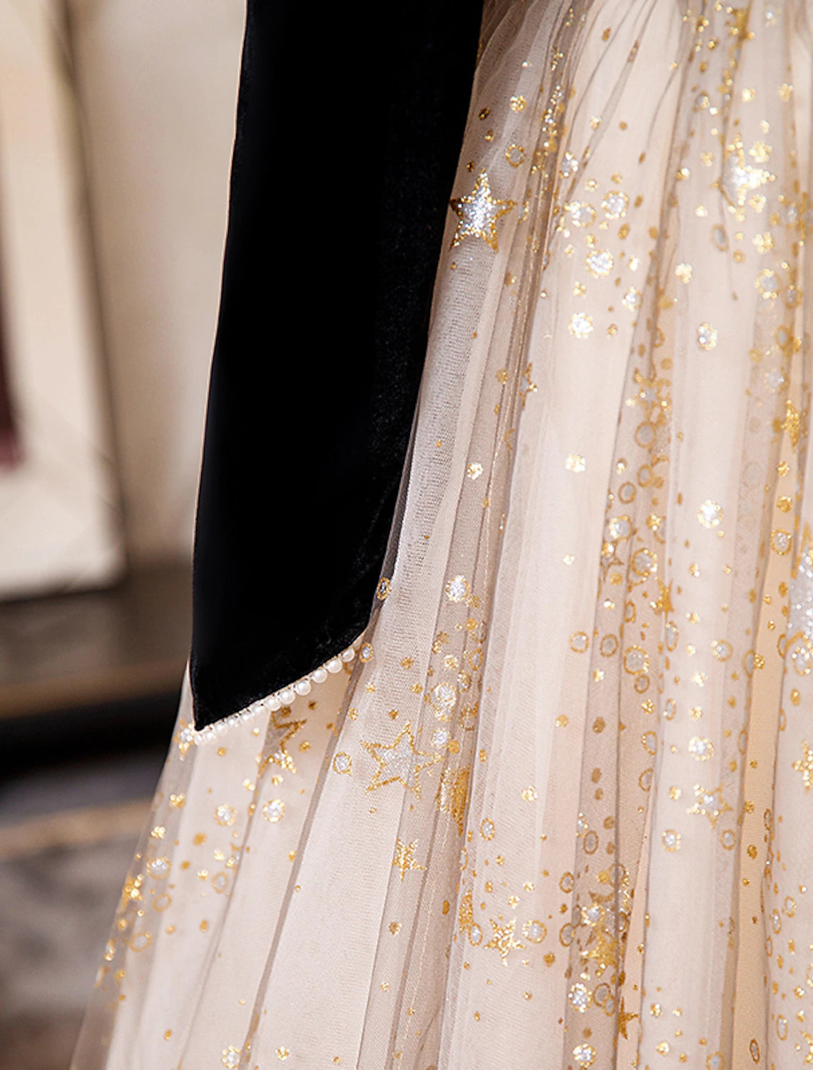 Wholesale  A-Line Prom Dresses Sparkle & Shine Dress Engagement Birthday Floor Length Long Sleeve Sweetheart Tulle with Sequin