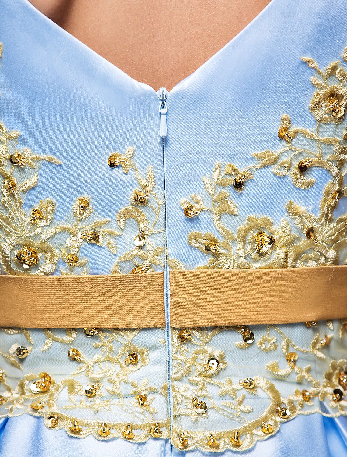 Wholesale A-Line Cocktail Dresses Elegant Dress Wedding Guest Prom Tea Length Sleeveless Jewel Neck Satin V Back with Pleats Appliques