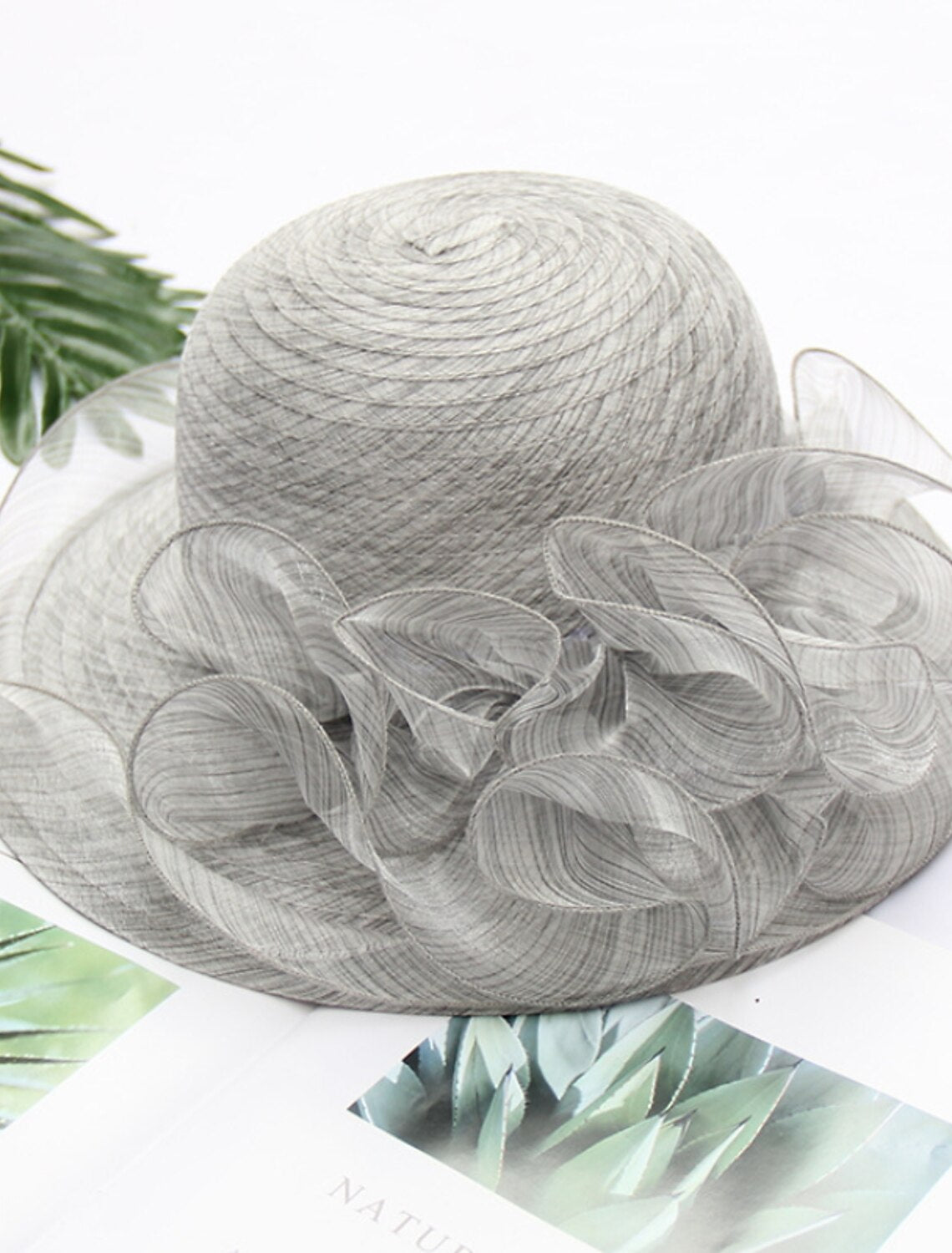 Wholesale Hats Net Sun Hat Casual Holiday Valentine's Day Valentine Melbourne Cup Fashion With Flower Headpiece Headwear