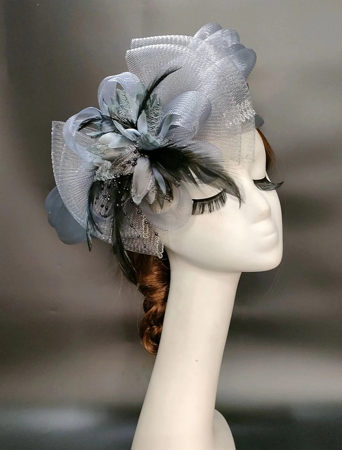 Wholesale Fascinators Kentucky Derby Hat Feathers Net Ladies Day Melbourne Cup Cocktail Royal Astcot Headpieces With Feather Cap Headpiece Headwear