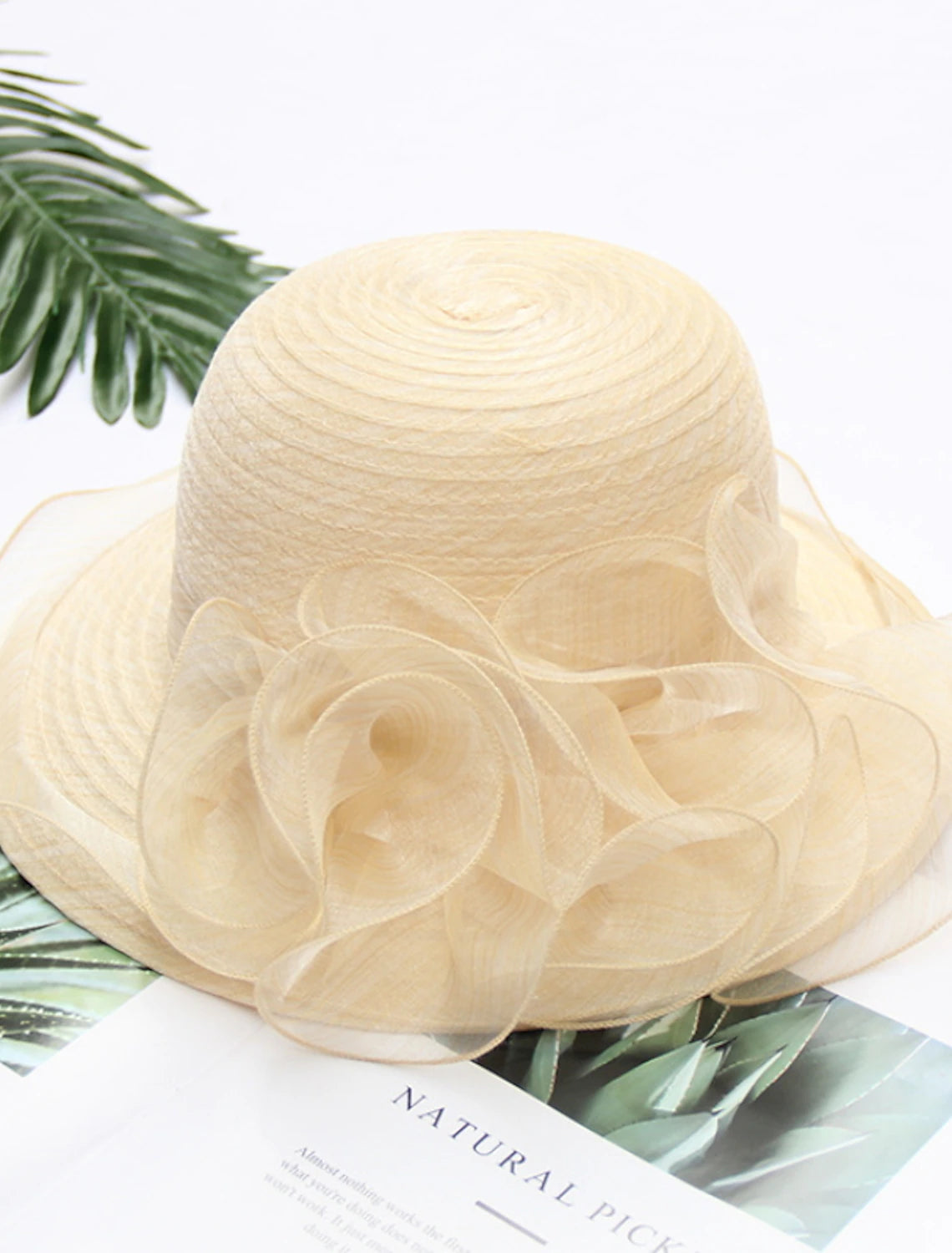 Wholesale Hats Net Sun Hat Casual Holiday Valentine's Day Valentine Melbourne Cup Fashion With Flower Headpiece Headwear