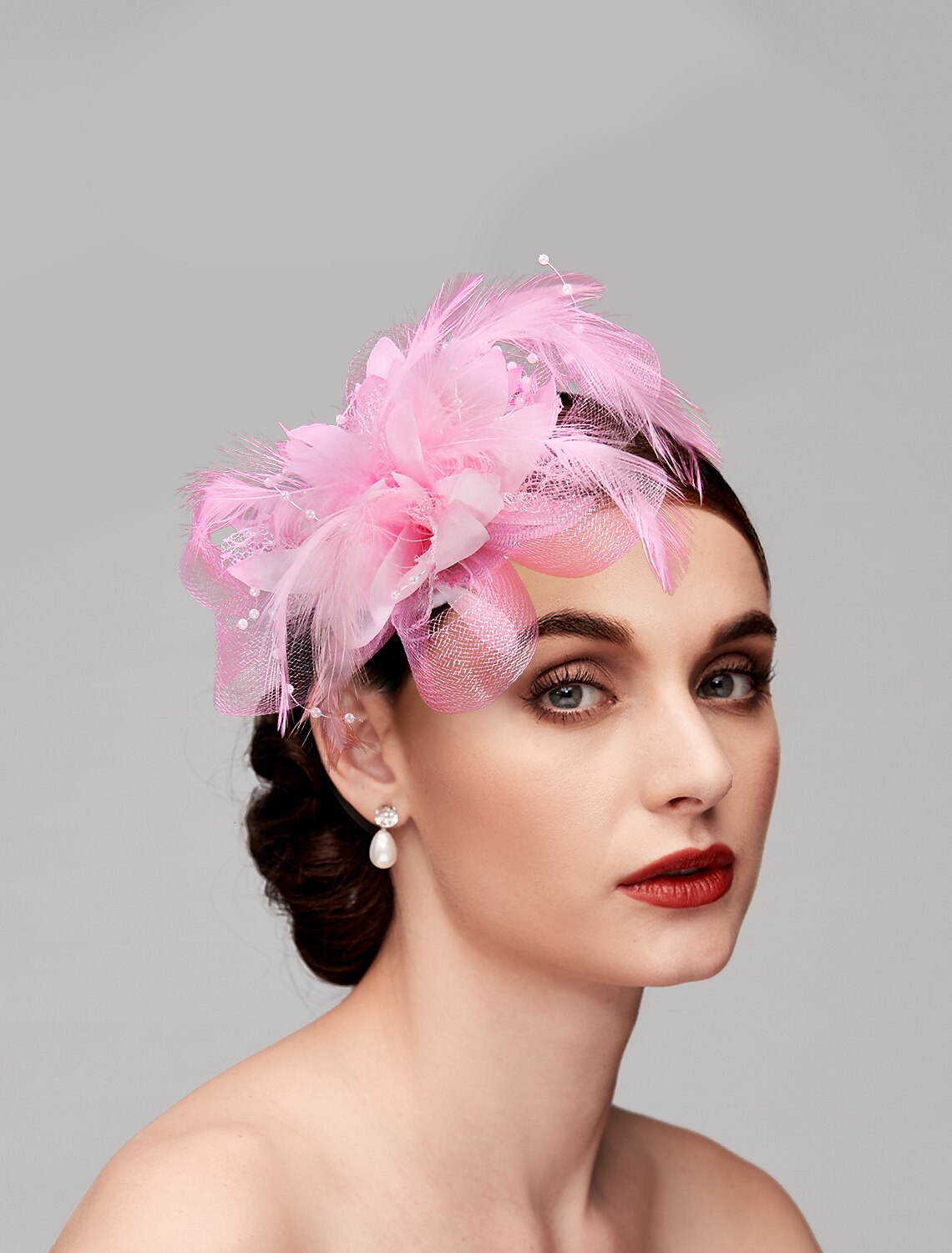 Wholesale Tulle / Feather / Net Headbands / Fascinators / Hats with 1 Piece Wedding / Special Occasion / Tea Party Headpiece