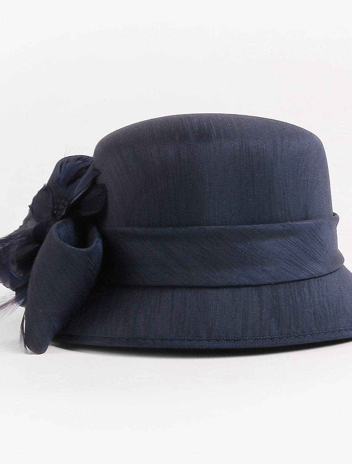 Wholesale Hats Fiber Bowler / Cloche Hat Tea Party Horse Race Elegant With Feather Headpiece Headwear/ Special Occasion