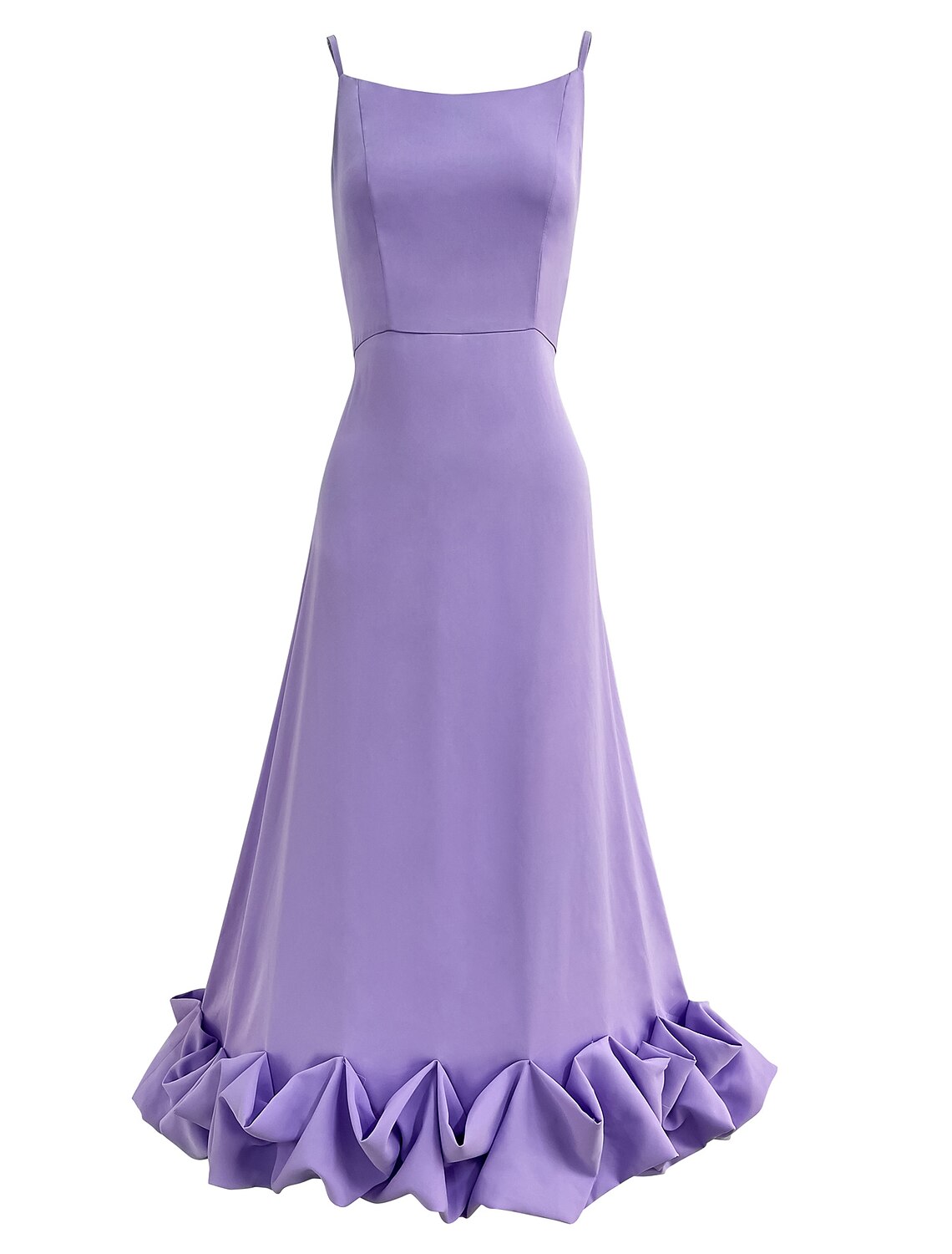 Wholesale A-Line Party Dresses Tiered Plisse Dress Wedding Guest Homecoming Tea Length Sleeveless Spaghetti Strap Polyester with Fringe