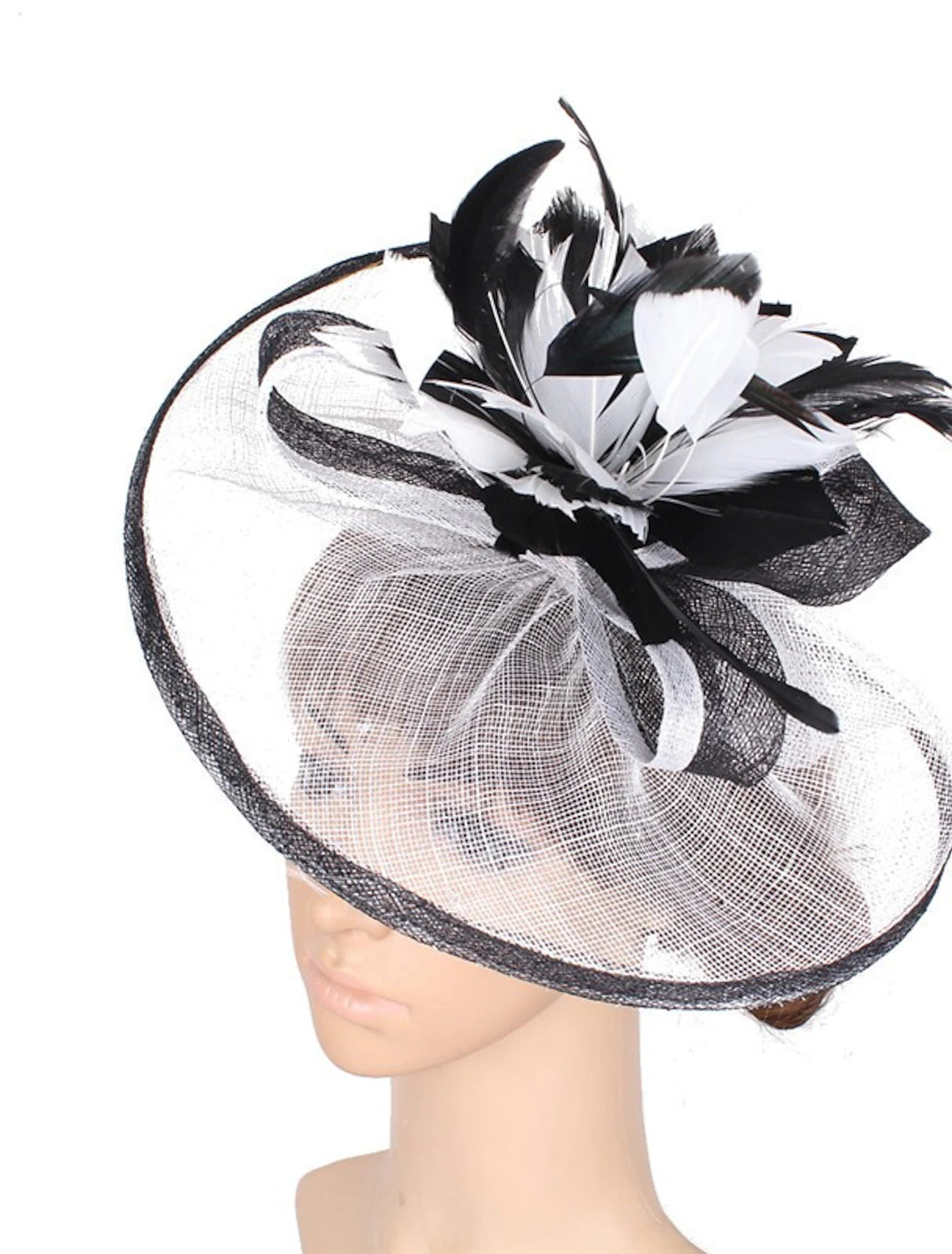 Wholesale Fascinators Hats Headpiece Sinamay Formal Kentucky Derby Horse Race Ladies Day Church Glam Vintage Elegant With Feather Headpiece Headwear