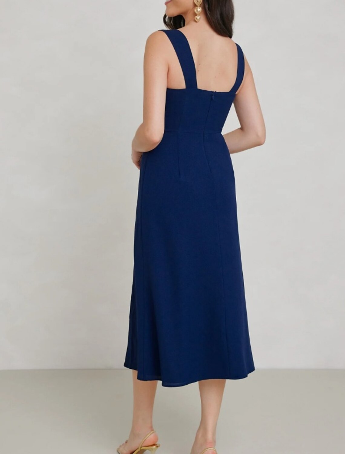 Wholesale Sheath / Column Bridesmaid Dress Square Neck / V Neck Sleeveless Elegant Floor Length / Tea Length Chiffon with Split Front