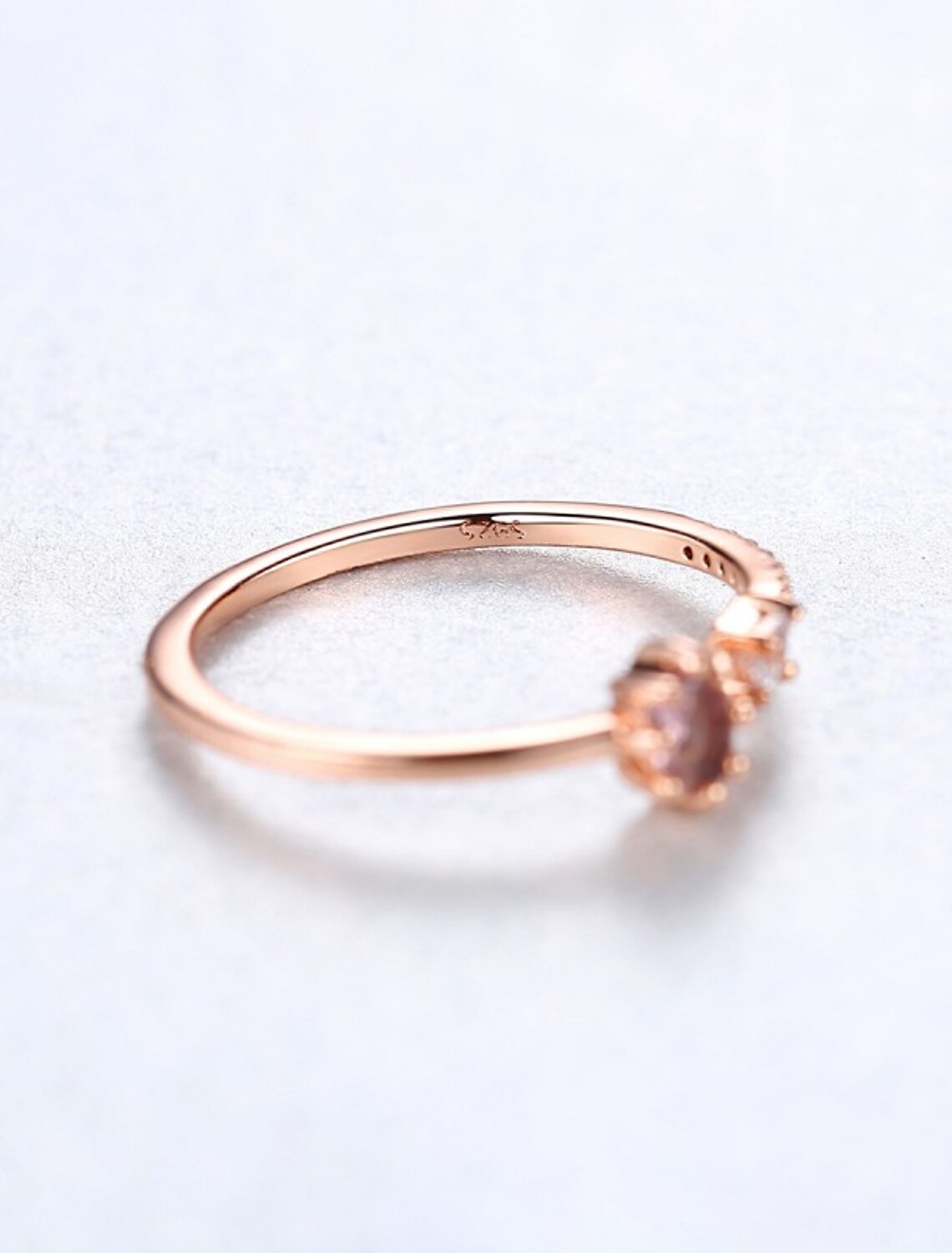 Wholesale Open Ring Gift Classic Rose Gold S925 Sterling Silver Precious Cute Stylish 1PC Synthetic Diamond