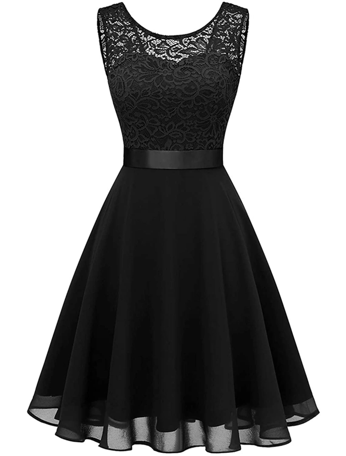 Wholesale Women‘s Party Dress Lace Dress Knee Length Dress Pink Red Wine Dark Blue Red White Black Sleeveless Pure Color Lace Spring Summer Crew Neck Elegant