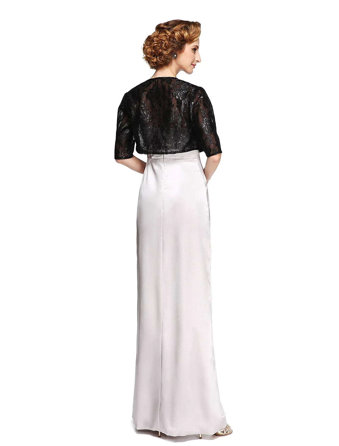 Wholesale Sheath / Column Mother of the Bride Dress Two Piece Spaghetti Strap Floor Length Stretch Satin Sleeveless yes with Pleats