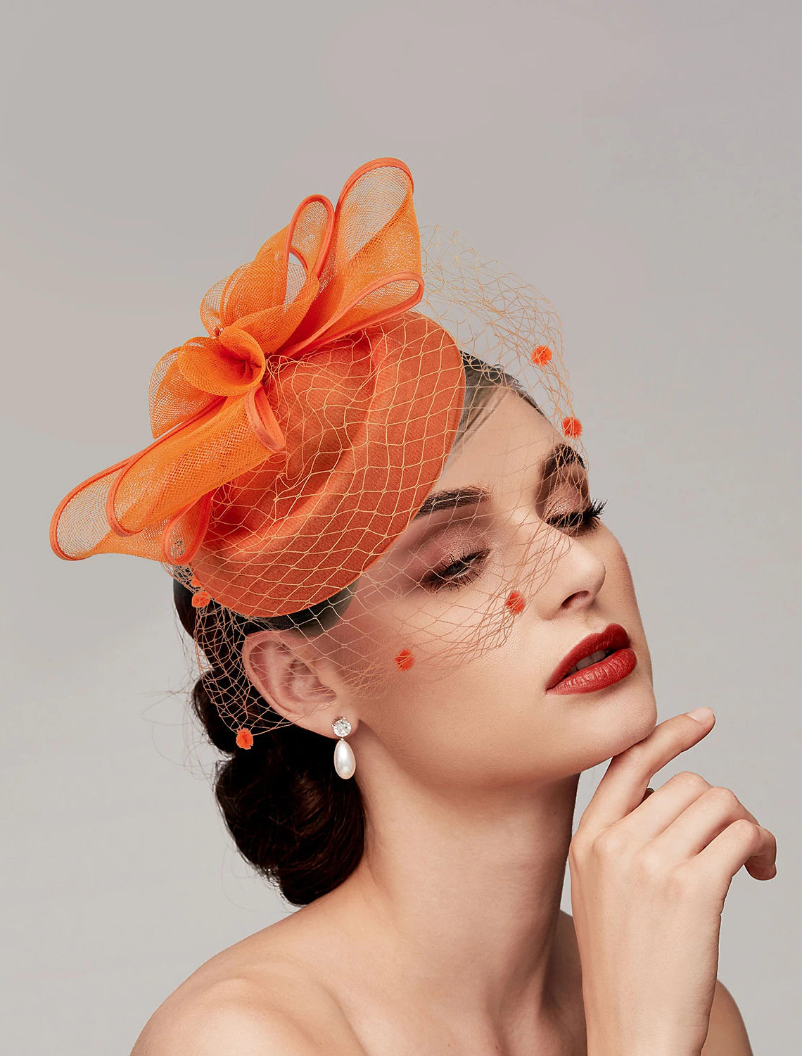 Wholesale Feathers / Net Fascinators / Hats / Headpiece with Feather / Cap / Flower 1 PC Wedding / Horse Race / Ladies Day Headpiece