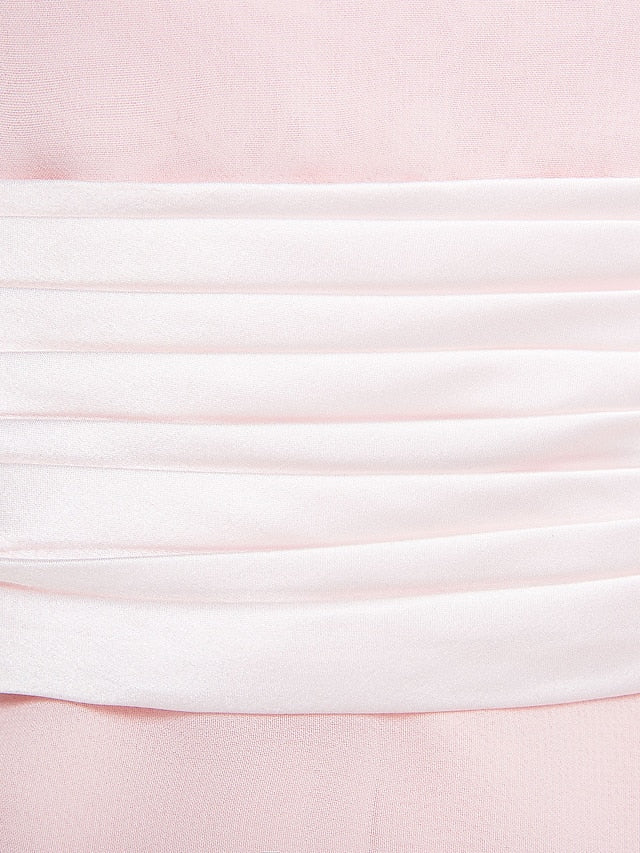 Wholesale Mermaid / Trumpet Mother of the Bride Dress Convertible Dress Scoop Neck Floor Length Chiffon Long Sleeve Wrap Included with Sash / Ribbon