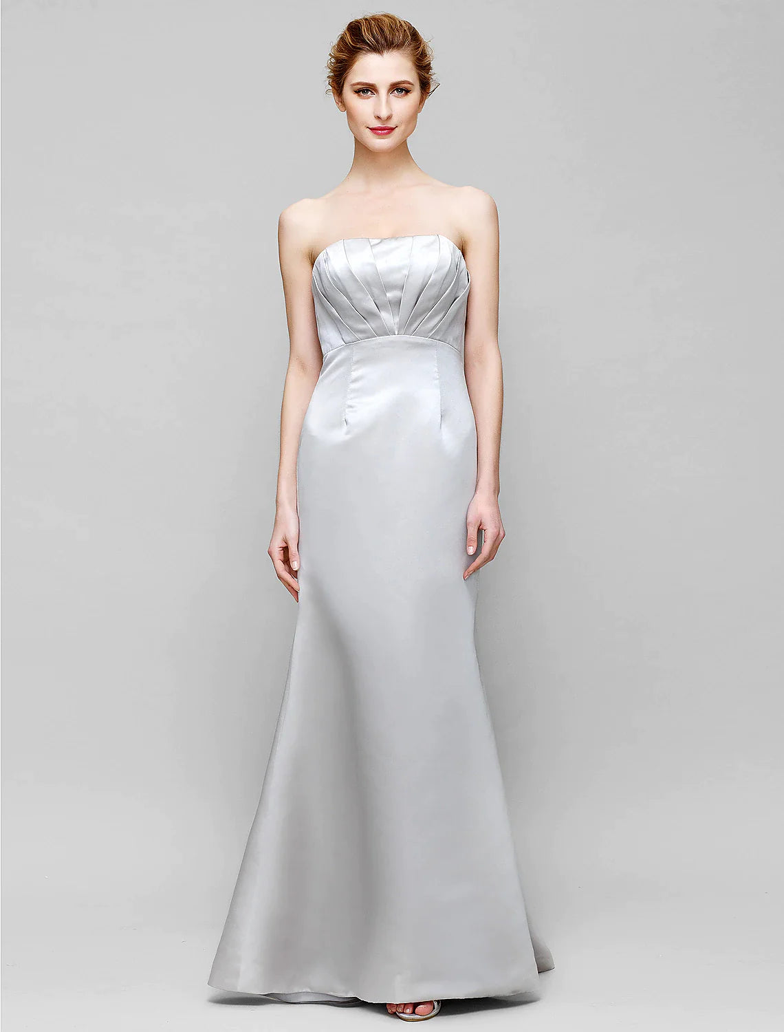 Wholesale Mermaid / Trumpet Mother of the Bride Dress Convertible Dress Strapless Floor Length Satin Lace 3/4 Length Sleeve No with Lace Beading Sequin