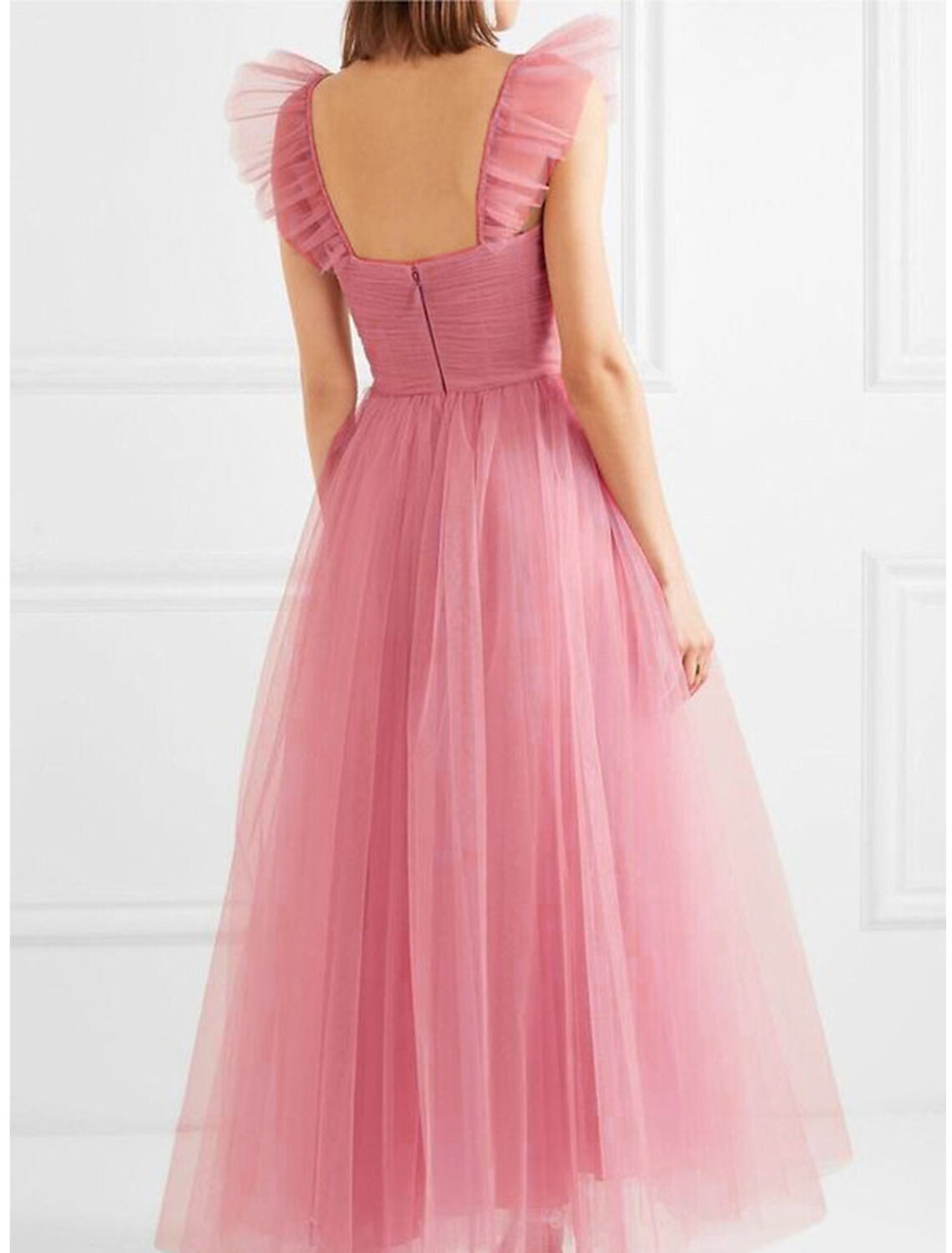 Wholesale Women's Party Dress Homecoming Dress Wedding Guest Dress Long Dress Maxi Dress Pink Sleeveless Pure Color Ruched Spring Fall Winter Spaghetti Strap Fashion Winter Dress Wedding Guest Vacation