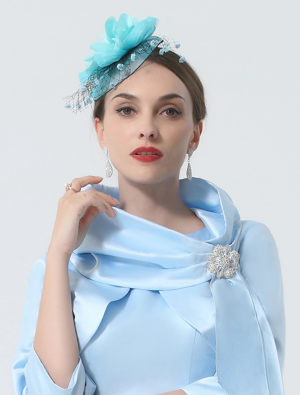 Wholesale Net / Satin Fascinators / Flowers / Birdcage Veils with 1 Piece Wedding / Special Occasion / Casual Headpiece