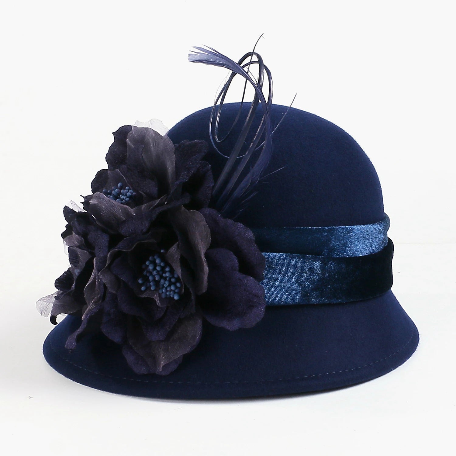 Wholesale Fashion Wool Ladies Party /Casual / Outdoor Hat With Floral (more color)