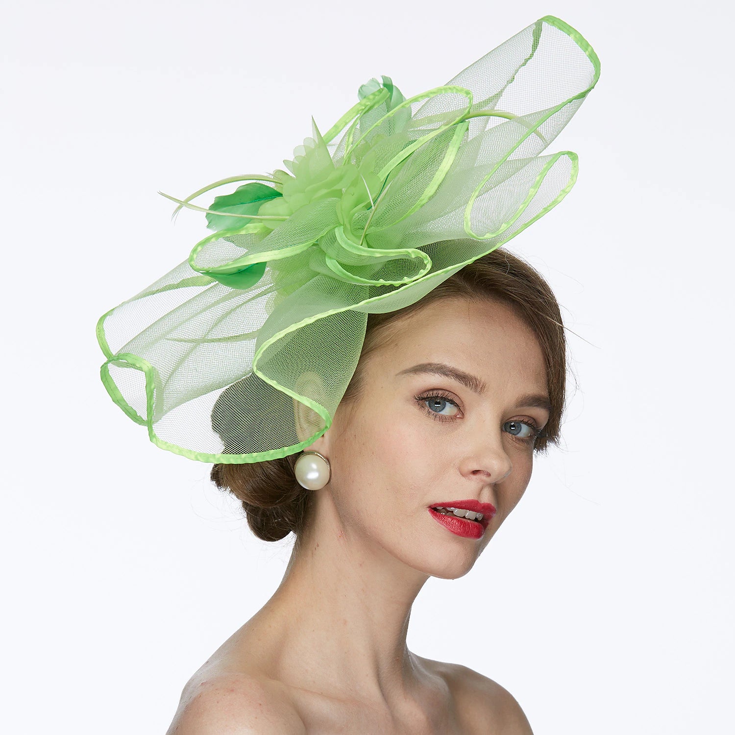 Wholesale Net Kentucky Derby Hat / Fascinators / Hats with 1 Piece Wedding / Special Occasion / Tea Party Headpiece