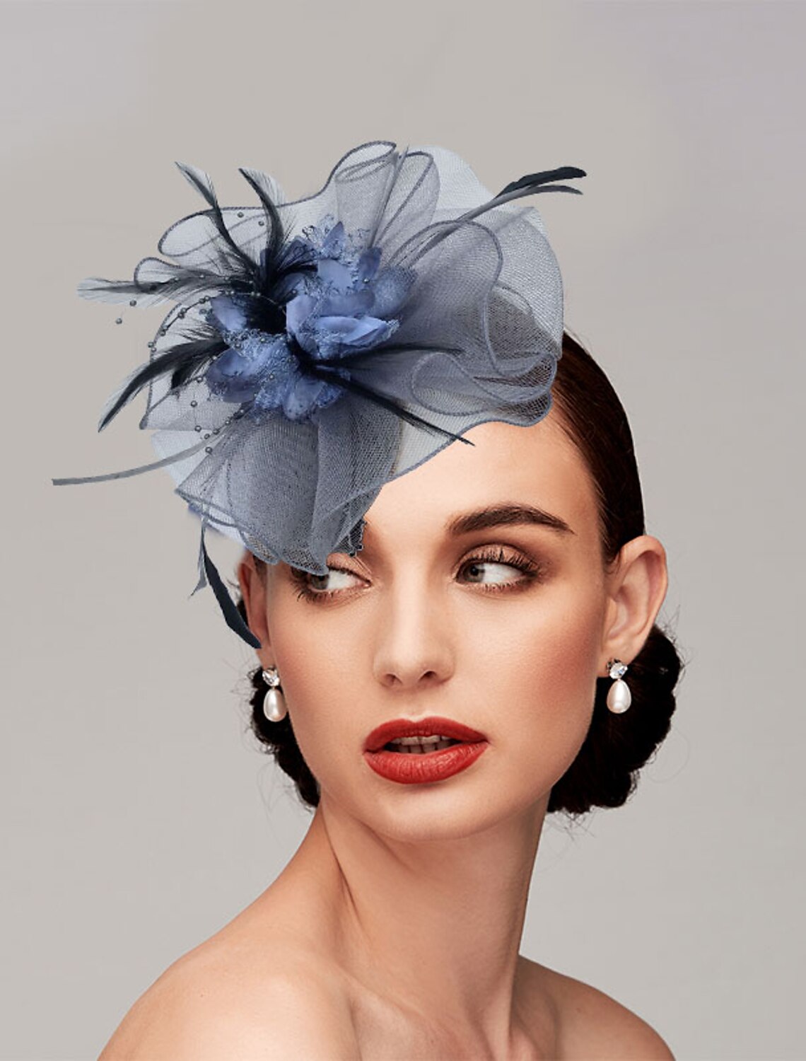 Wholesale Feather / Net Headbands / Fascinators Kentucky Derby Hat with 1 Piece Wedding / Party / Evening / Tea Party Headpiece