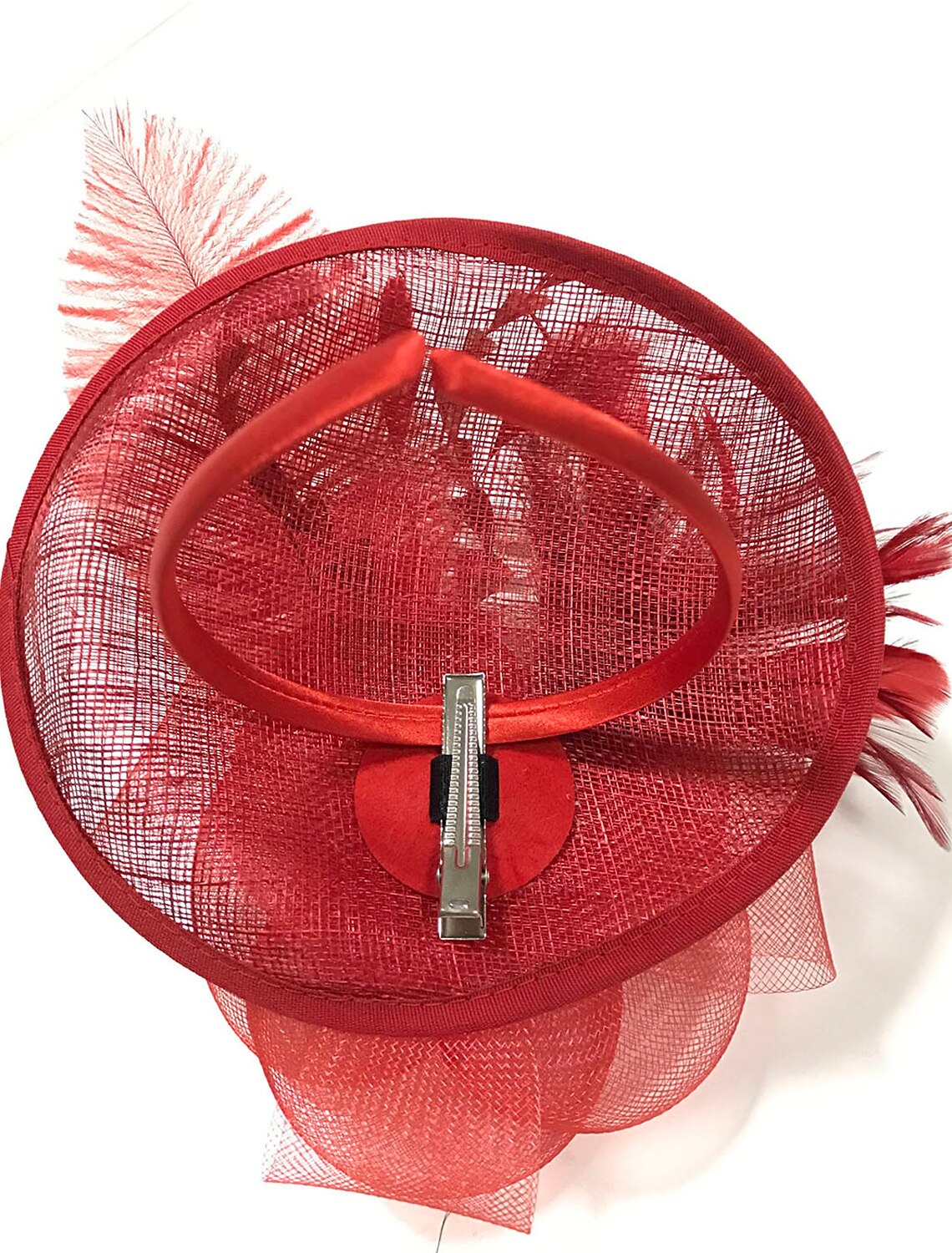 Wholesale Feather / Net Fascinators Kentucky Derby Hat / Flowers / Headwear with Floral 1PC Special Occasion / Horse Race / Ladies Day Headpiece