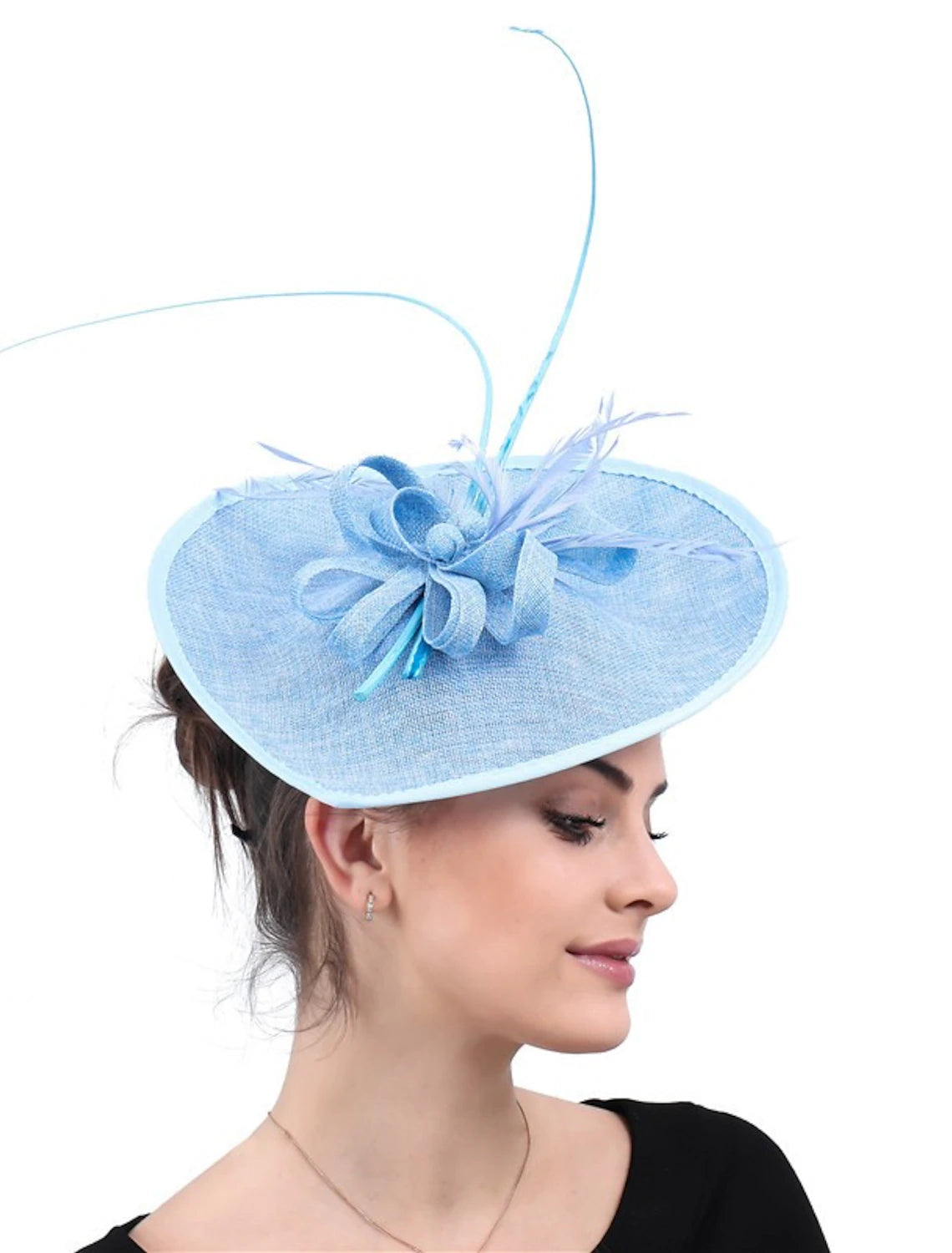Wholesale Fascinators Polyester Wedding Tea Party Kentucky Derby Horse Race Ladies Day Vintage Elegant Handmade With Feather Bowknot Headpiece Headwear